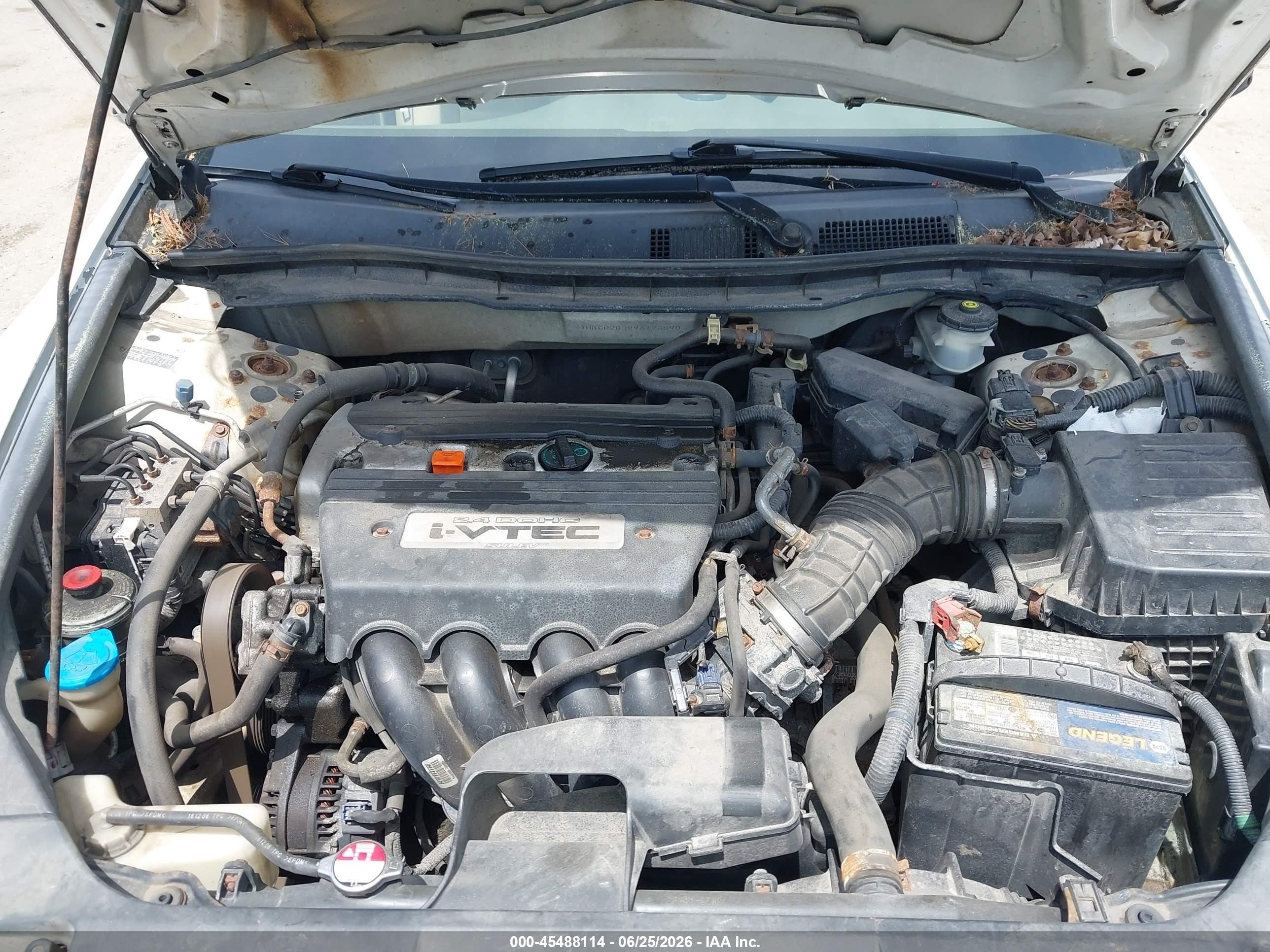 2009 Honda Accord 2.4 Lx Белый vin: 1HGCP26329A173890