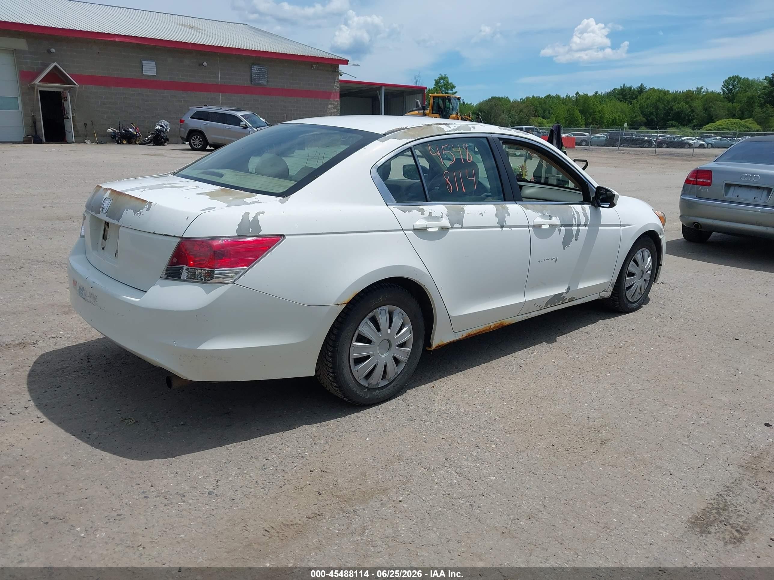 2009 Honda Accord 2.4 Lx Белый vin: 1HGCP26329A173890