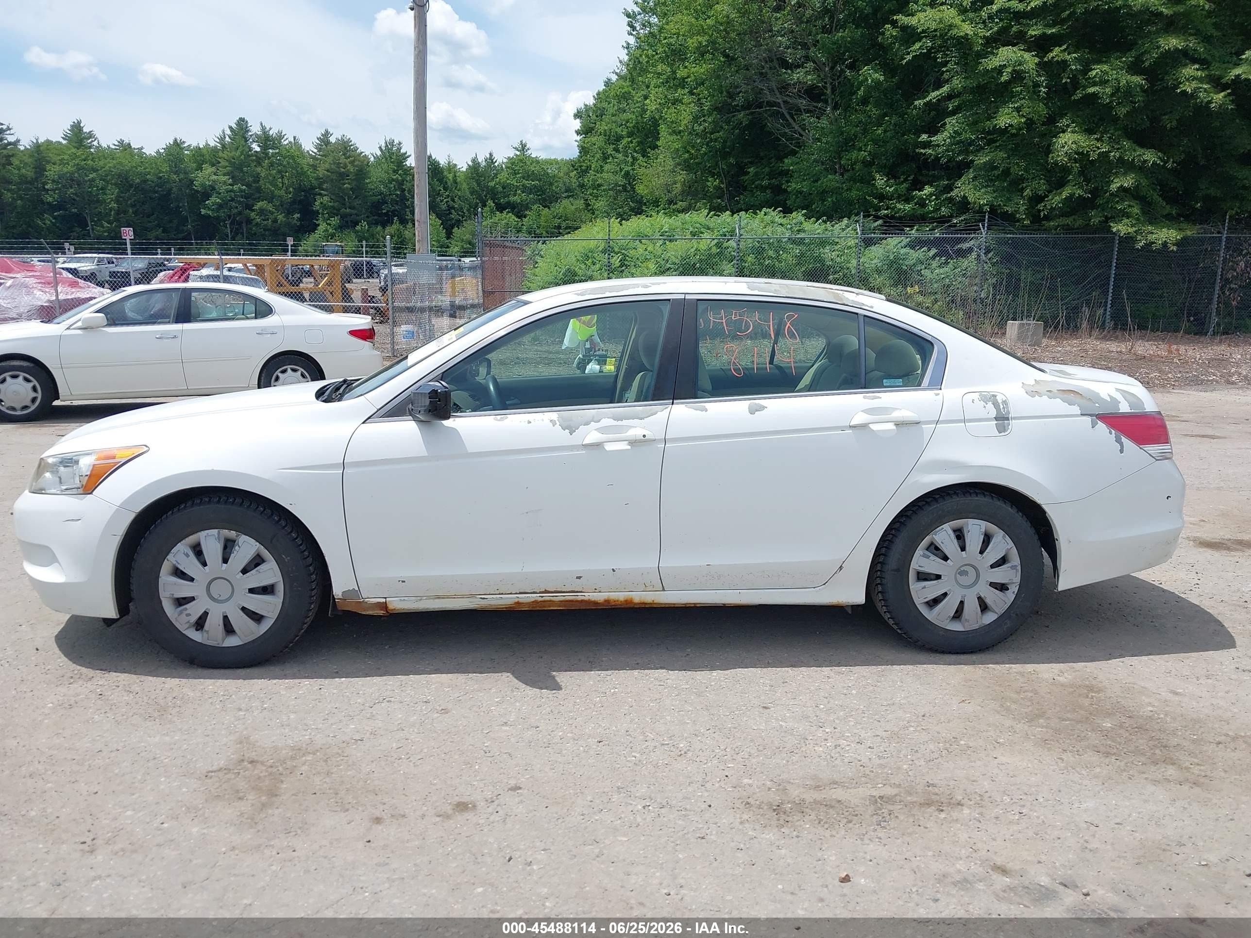 2009 Honda Accord 2.4 Lx Белый vin: 1HGCP26329A173890
