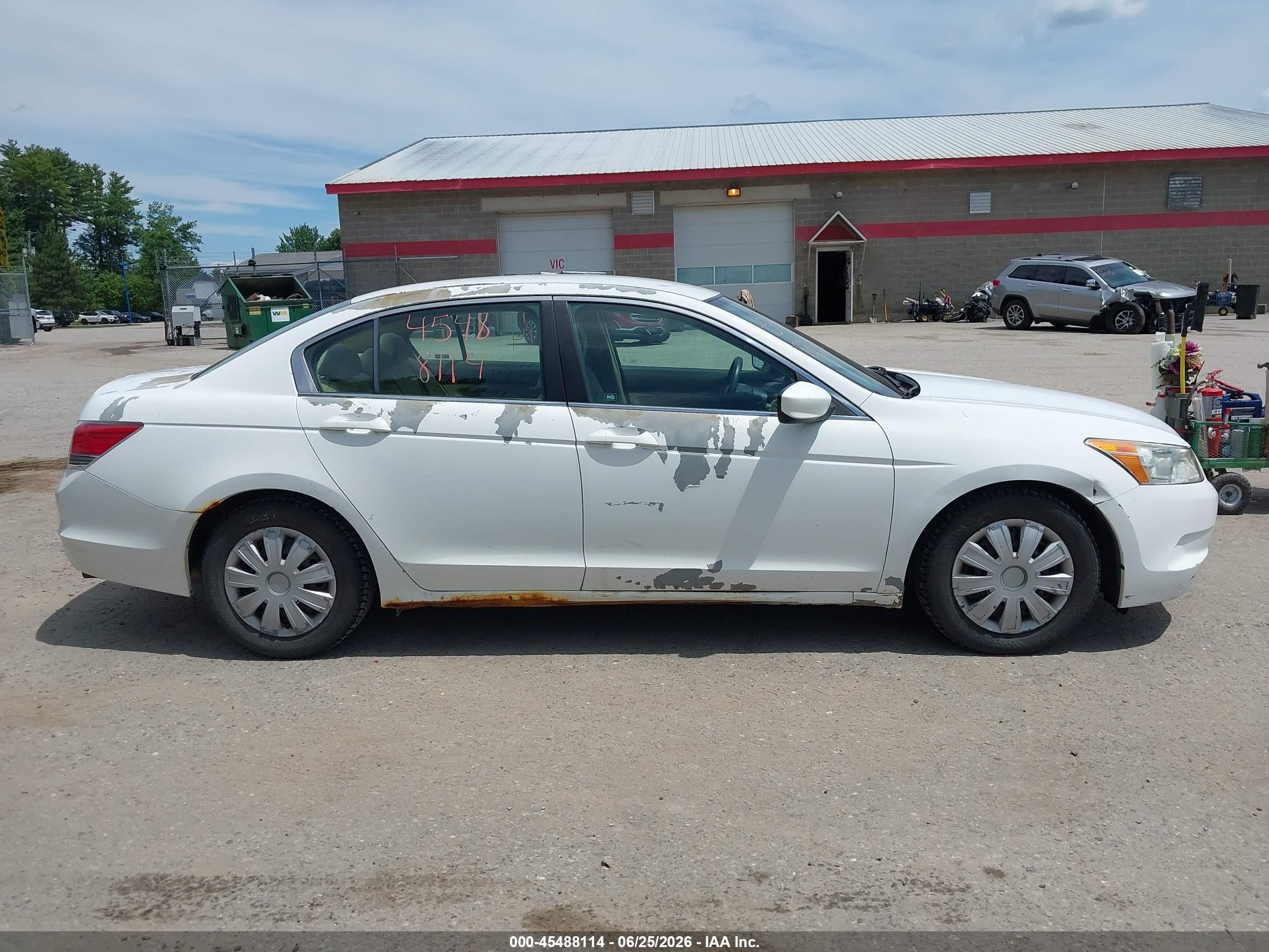 2009 Honda Accord 2.4 Lx Белый vin: 1HGCP26329A173890