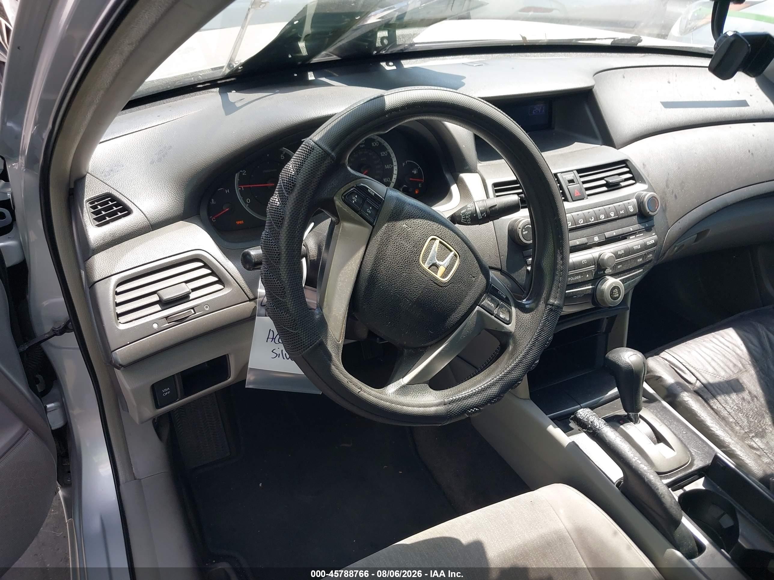 2009 Honda Accord 2.4 Lx Серебряный vin: 1HGCP26329A188034