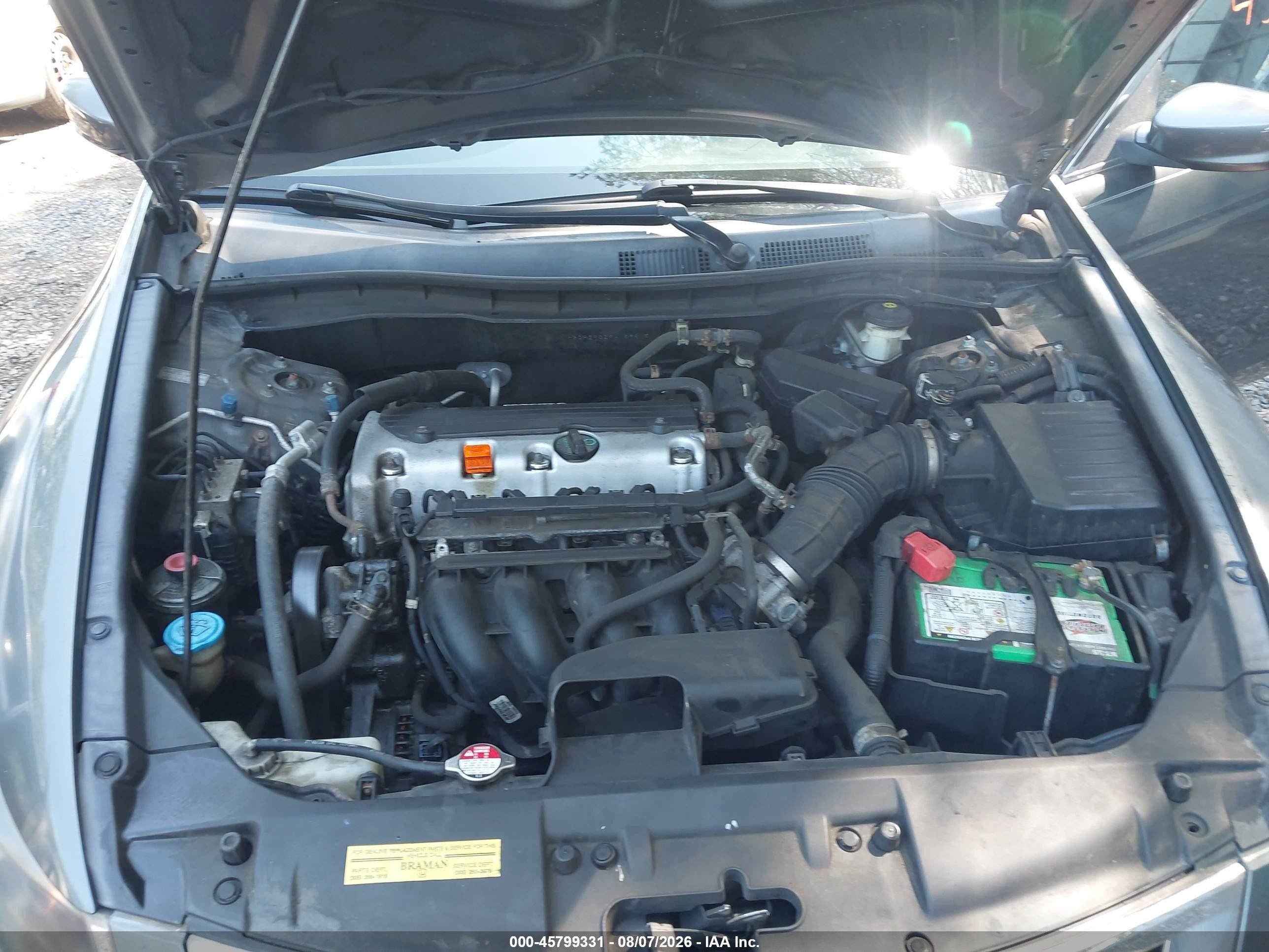 2009 Honda Accord 2.4 Lx Gray vin: 1HGCP26329A189815