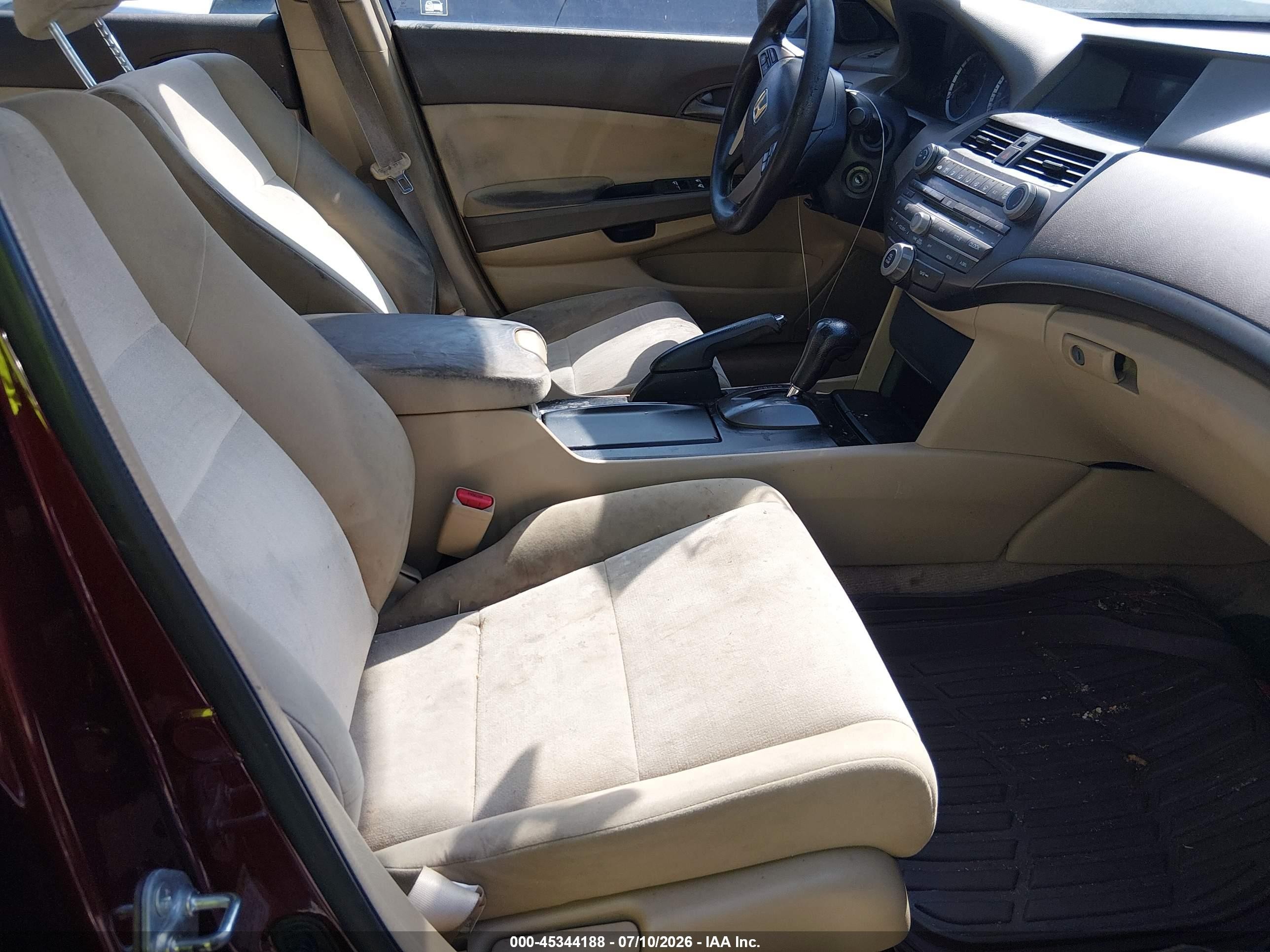 2009 Honda Accord 2.4 Lx Burgundy vin: 1HGCP26329A196084
