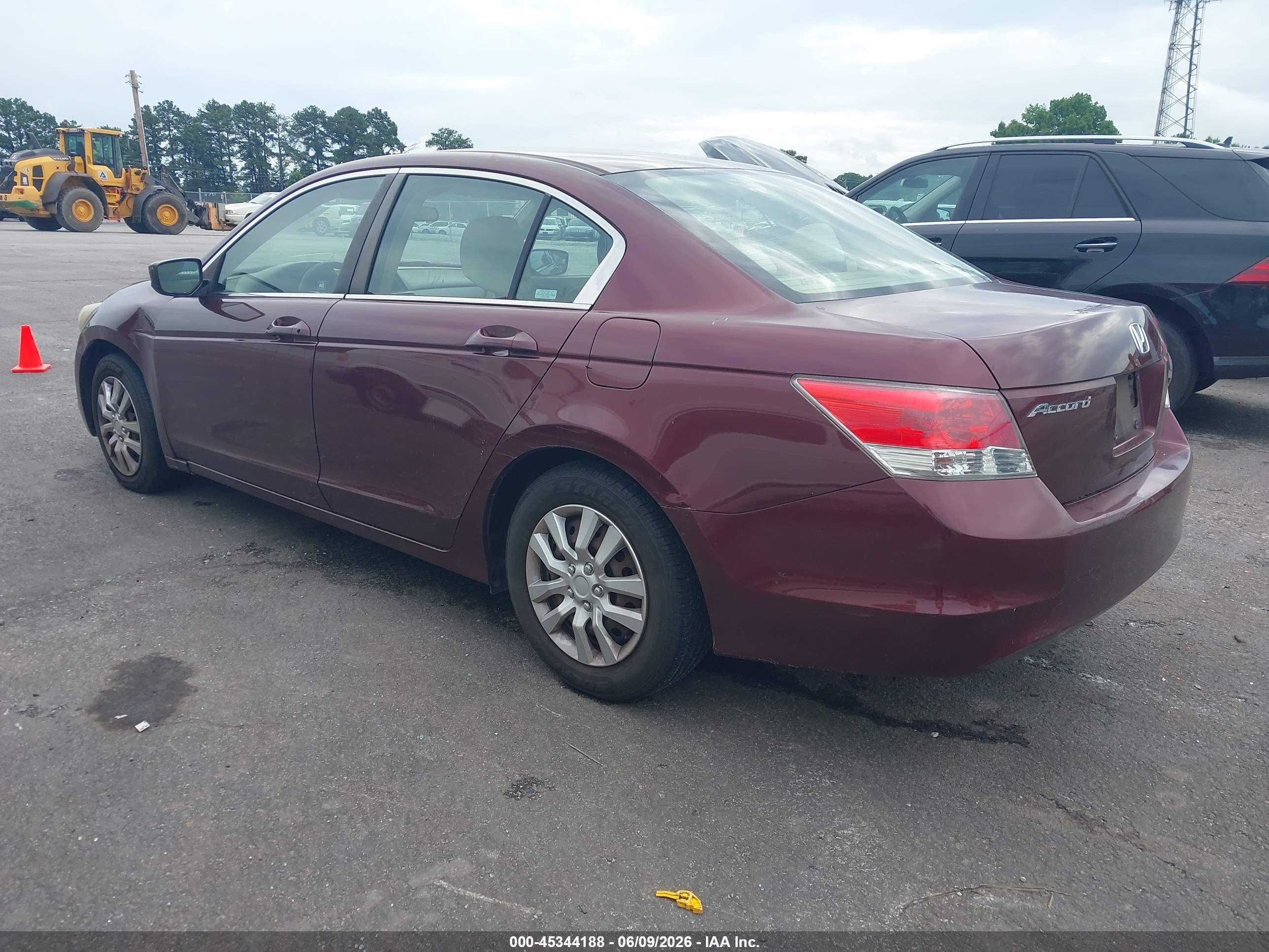 2009 Honda Accord 2.4 Lx Burgundy vin: 1HGCP26329A196084