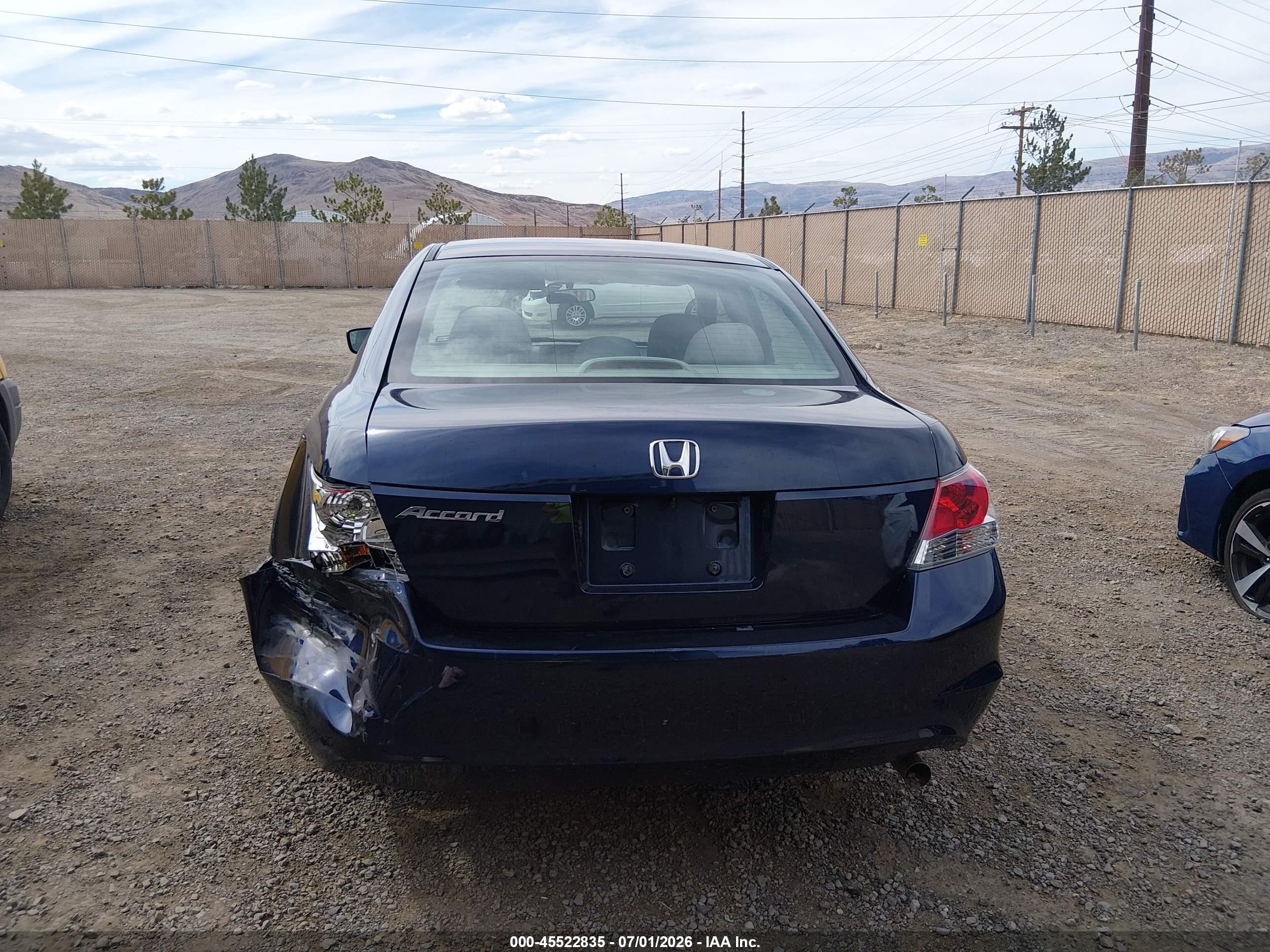 2009 Honda Accord 2.4 Lx Blue vin: 1HGCP26339A042483