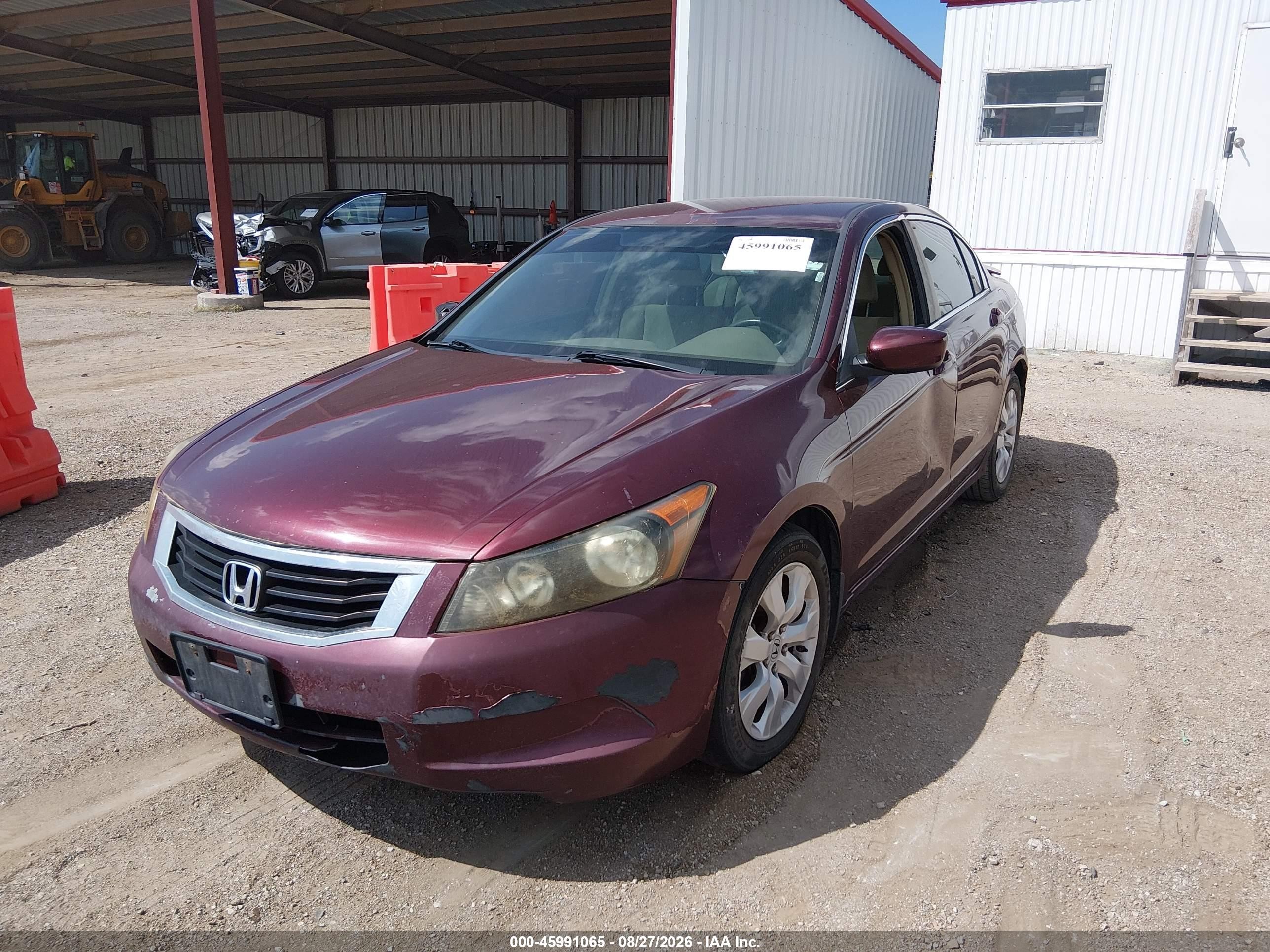 2009 Honda Accord 2.4 Lx Maroon vin: 1HGCP26339A050244