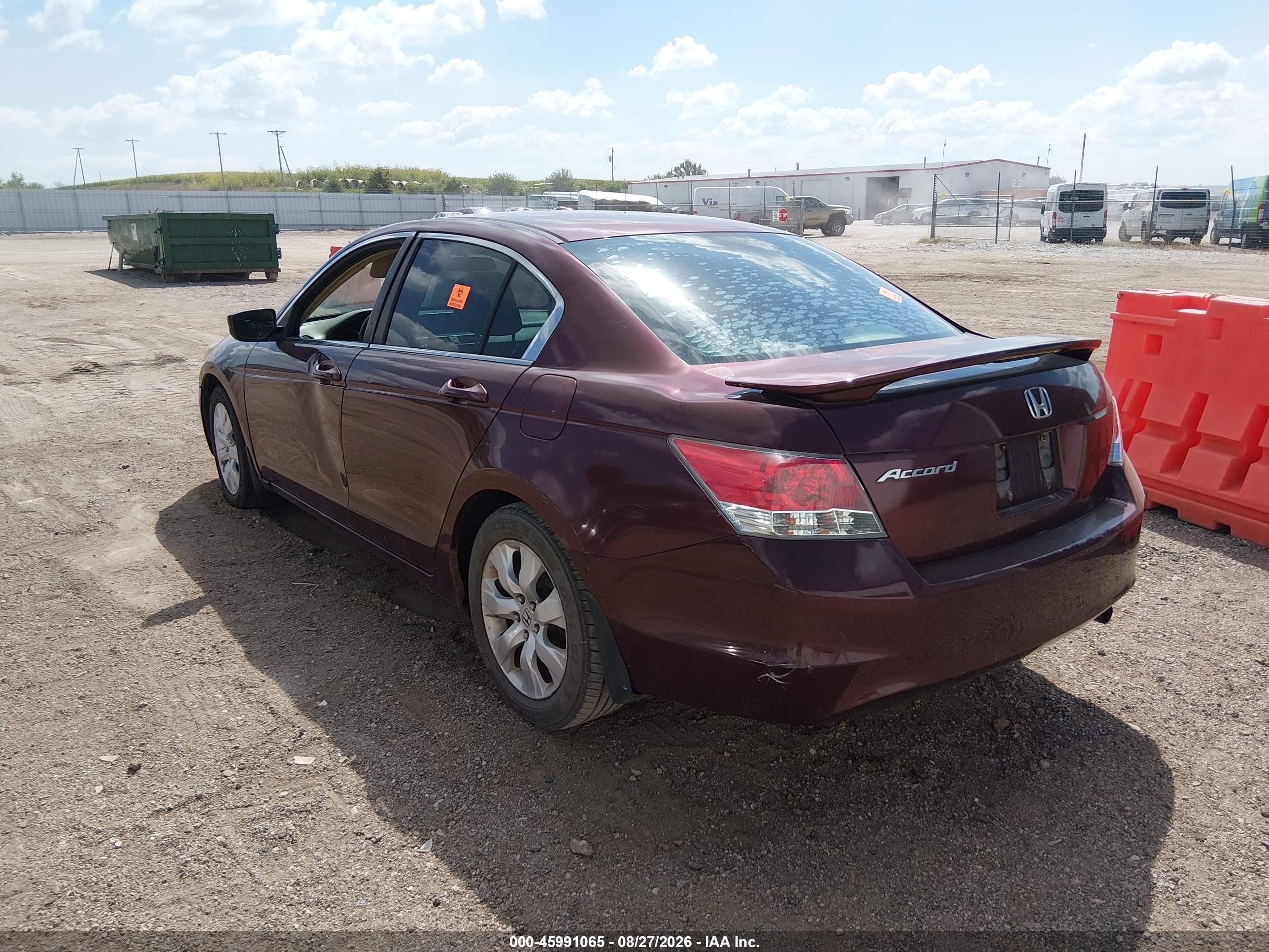 2009 Honda Accord 2.4 Lx Maroon vin: 1HGCP26339A050244