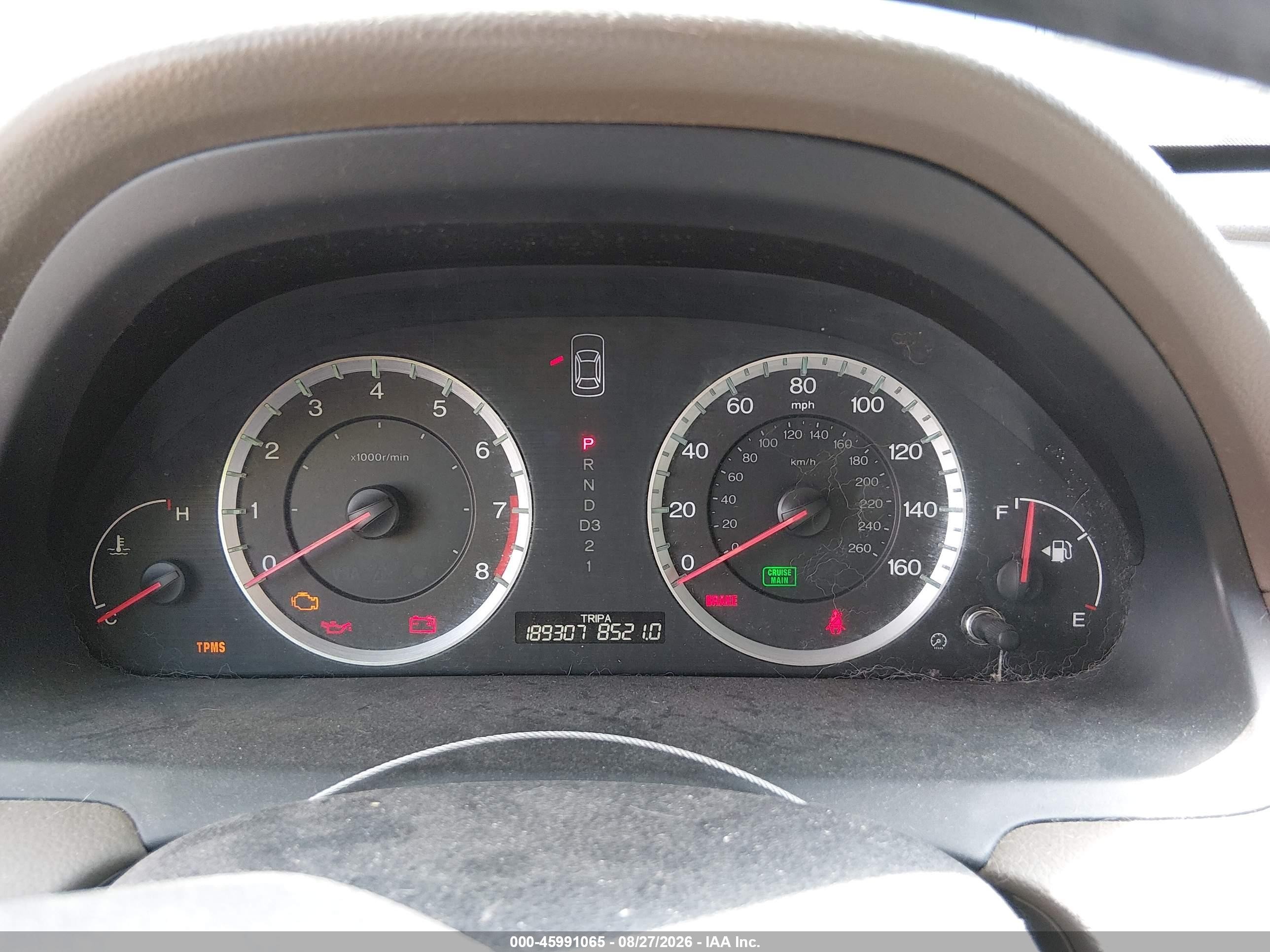 2009 Honda Accord 2.4 Lx Maroon vin: 1HGCP26339A050244