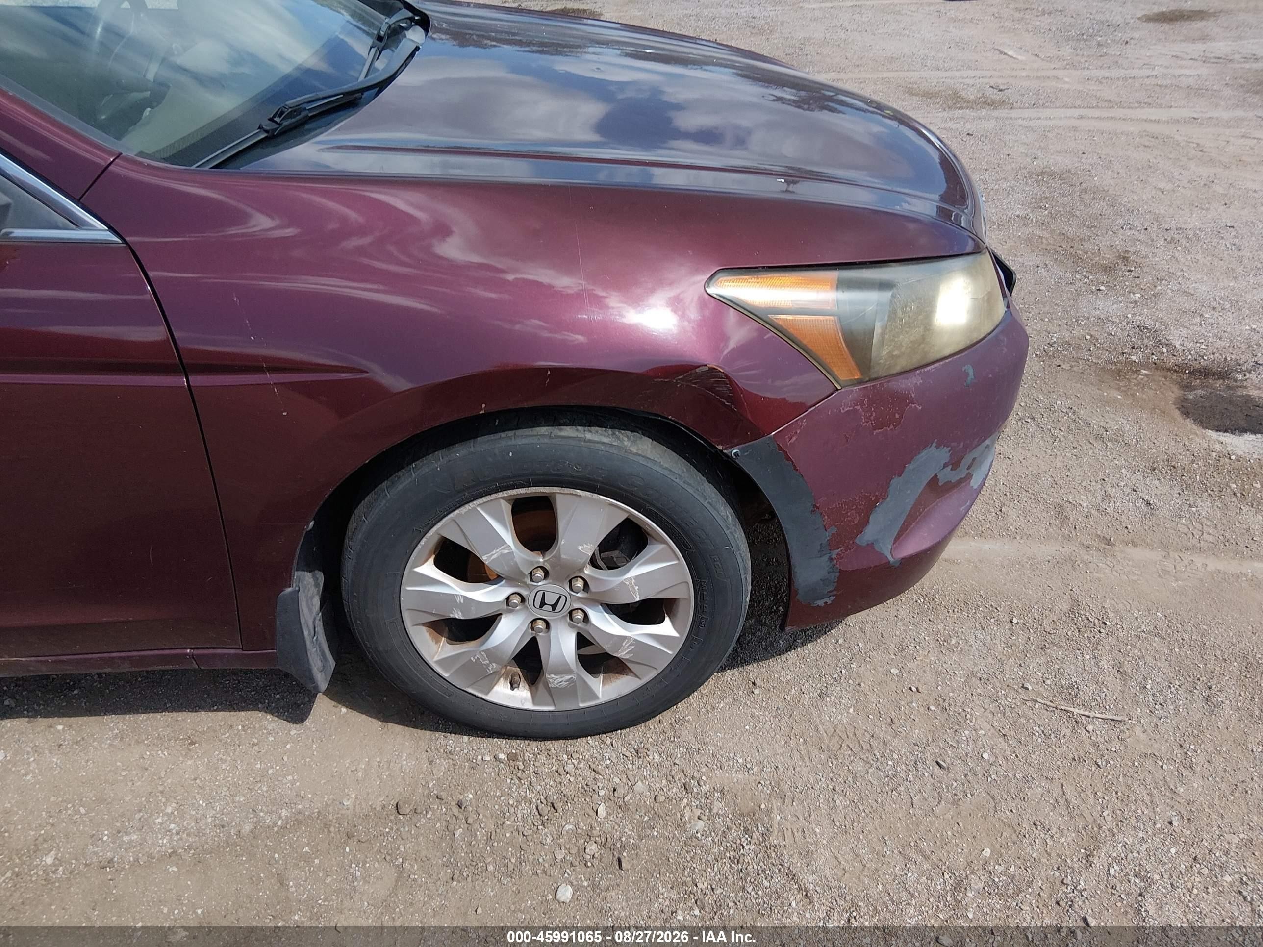 2009 Honda Accord 2.4 Lx Maroon vin: 1HGCP26339A050244