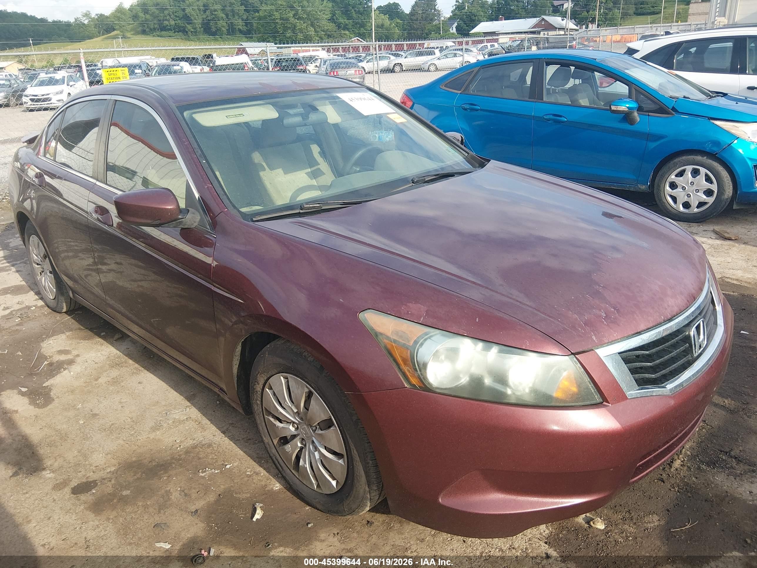 2009 Honda Accord 2.4 Lx Темно-бордовый vin: 1HGCP26339A073149