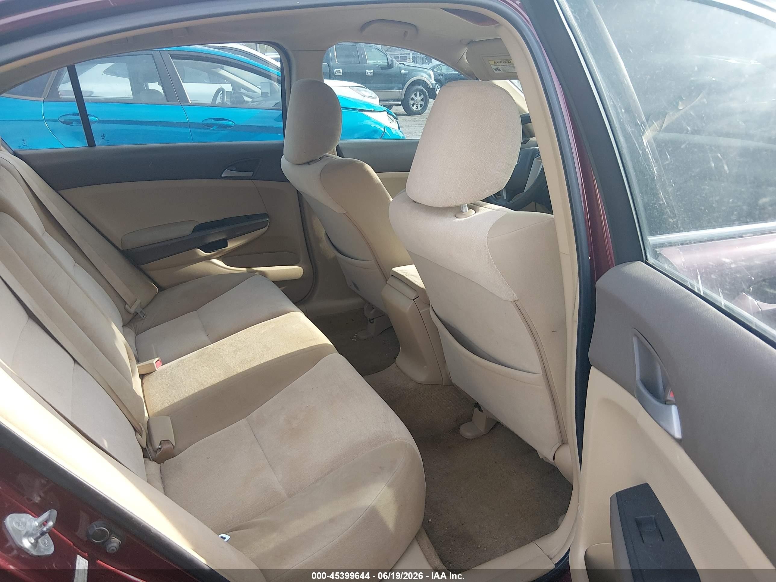 2009 Honda Accord 2.4 Lx Maroon vin: 1HGCP26339A073149