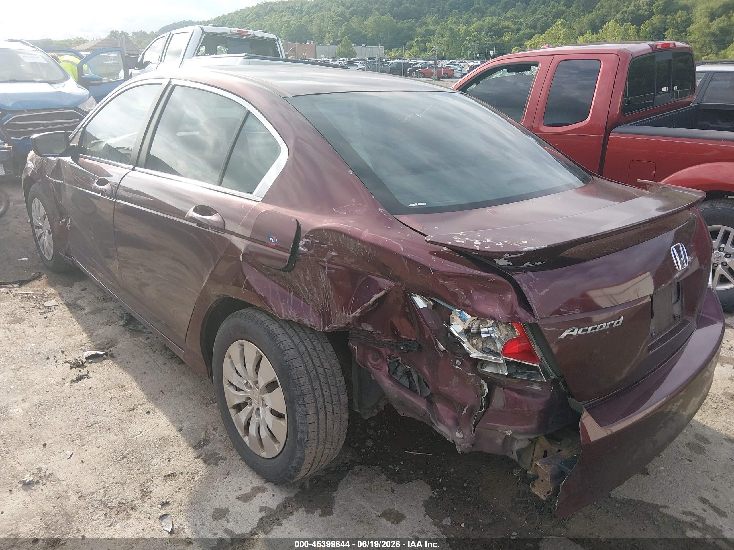 2009 Honda Accord 2.4 Lx Maroon vin: 1HGCP26339A073149