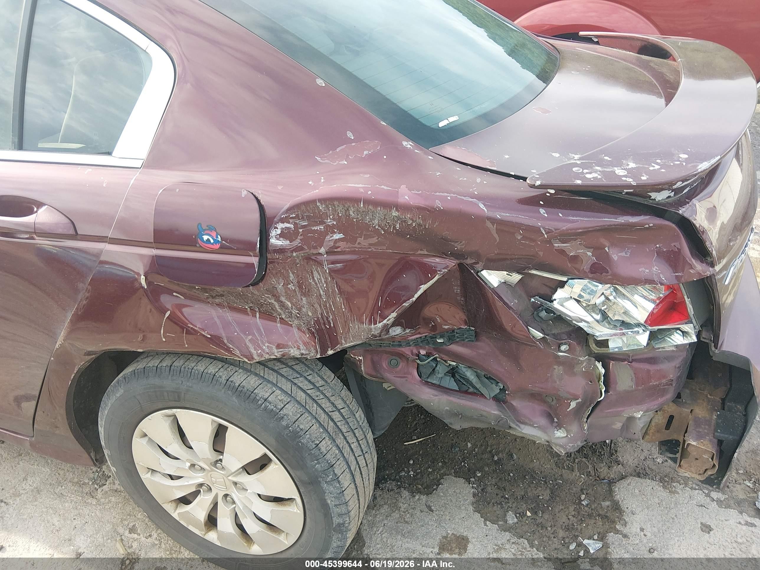 2009 Honda Accord 2.4 Lx Maroon vin: 1HGCP26339A073149
