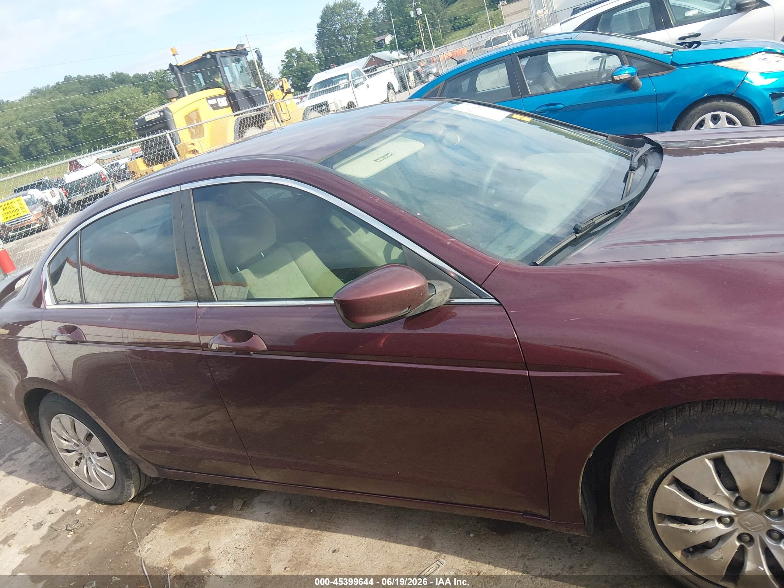 2009 Honda Accord 2.4 Lx Maroon vin: 1HGCP26339A073149