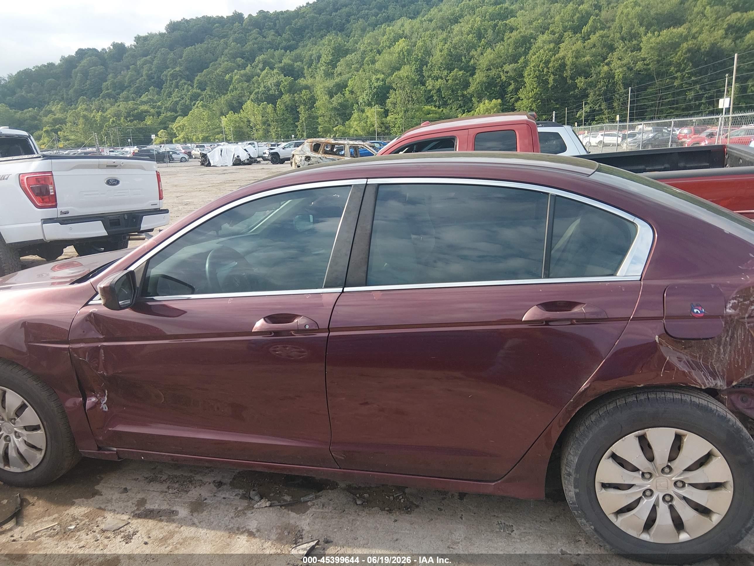 2009 Honda Accord 2.4 Lx Maroon vin: 1HGCP26339A073149