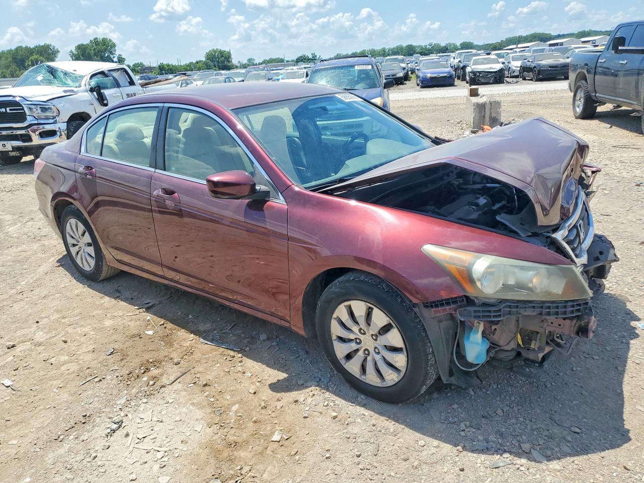 2009 Honda Accord Lx Burgundy vin: 1HGCP26339A087357