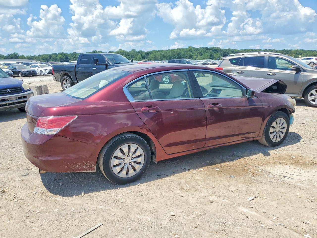 2009 Honda Accord Lx Burgundy vin: 1HGCP26339A087357