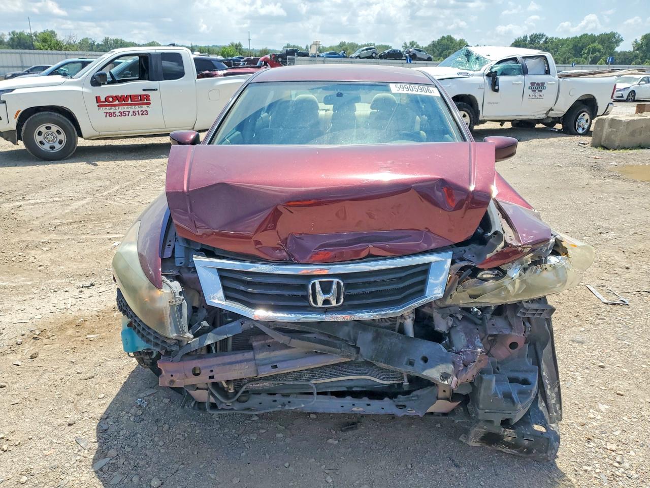 2009 Honda Accord Lx Burgundy vin: 1HGCP26339A087357
