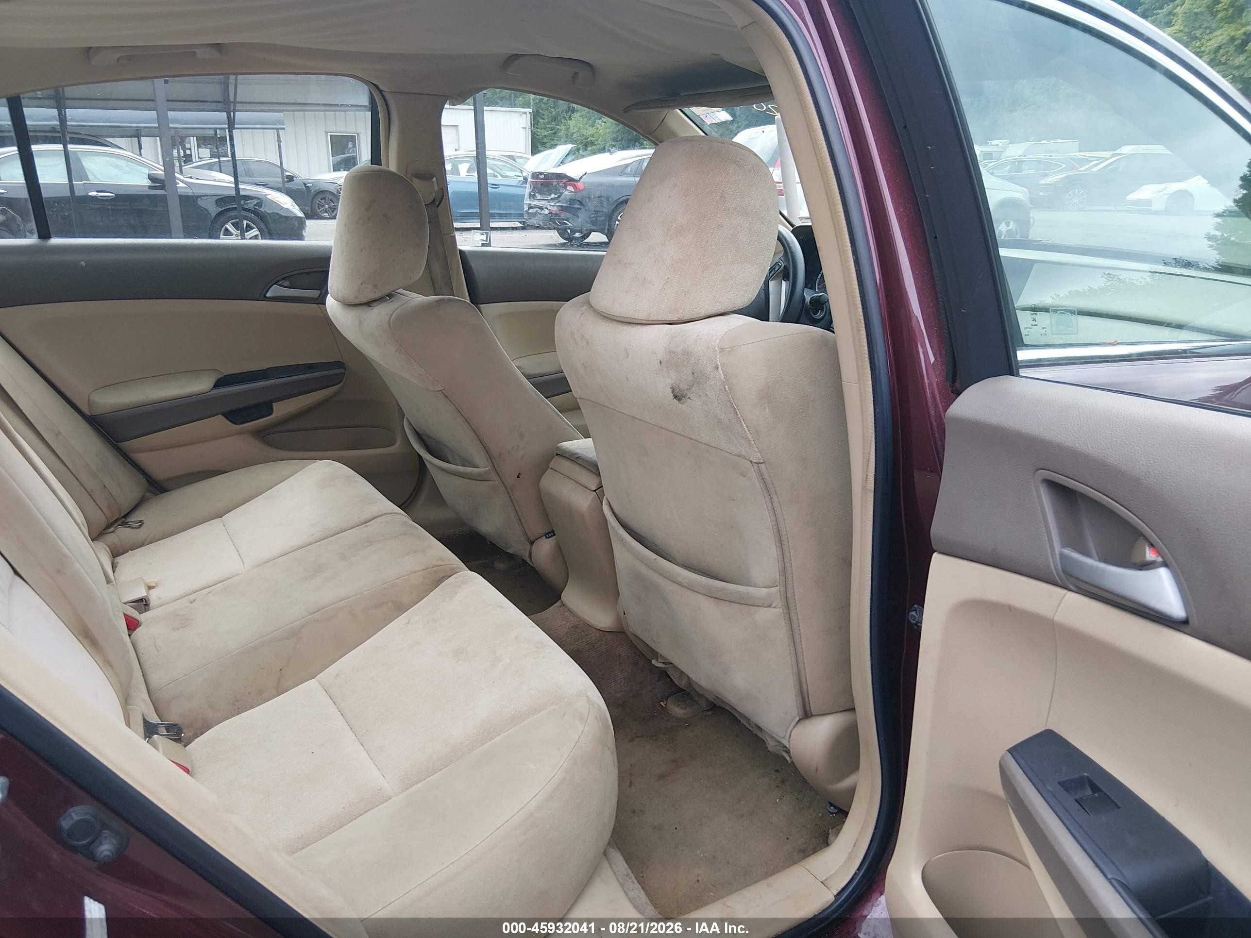 2009 Honda Accord 2.4 Lx Burgundy vin: 1HGCP26339A127520