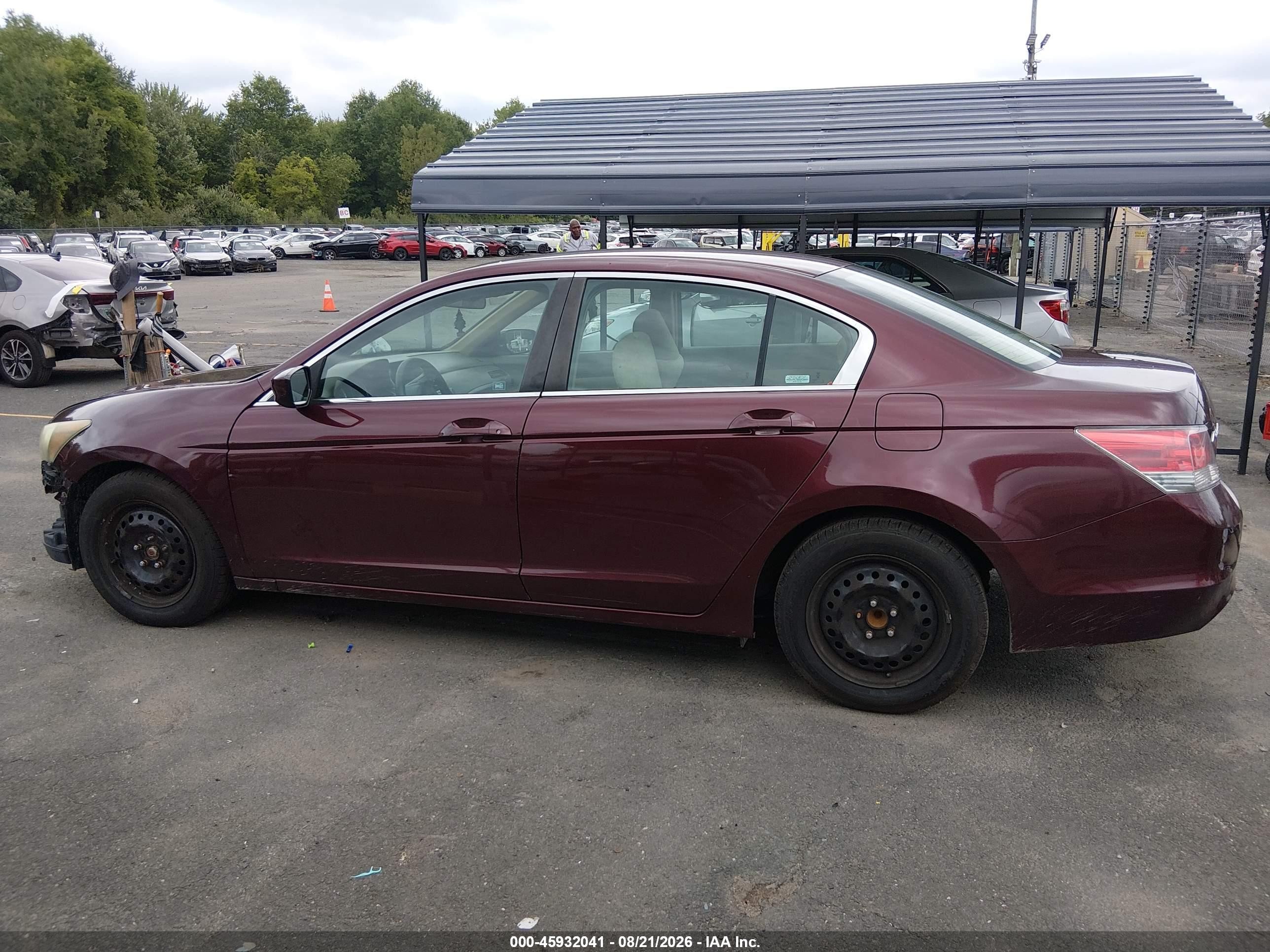 2009 Honda Accord 2.4 Lx Burgundy vin: 1HGCP26339A127520