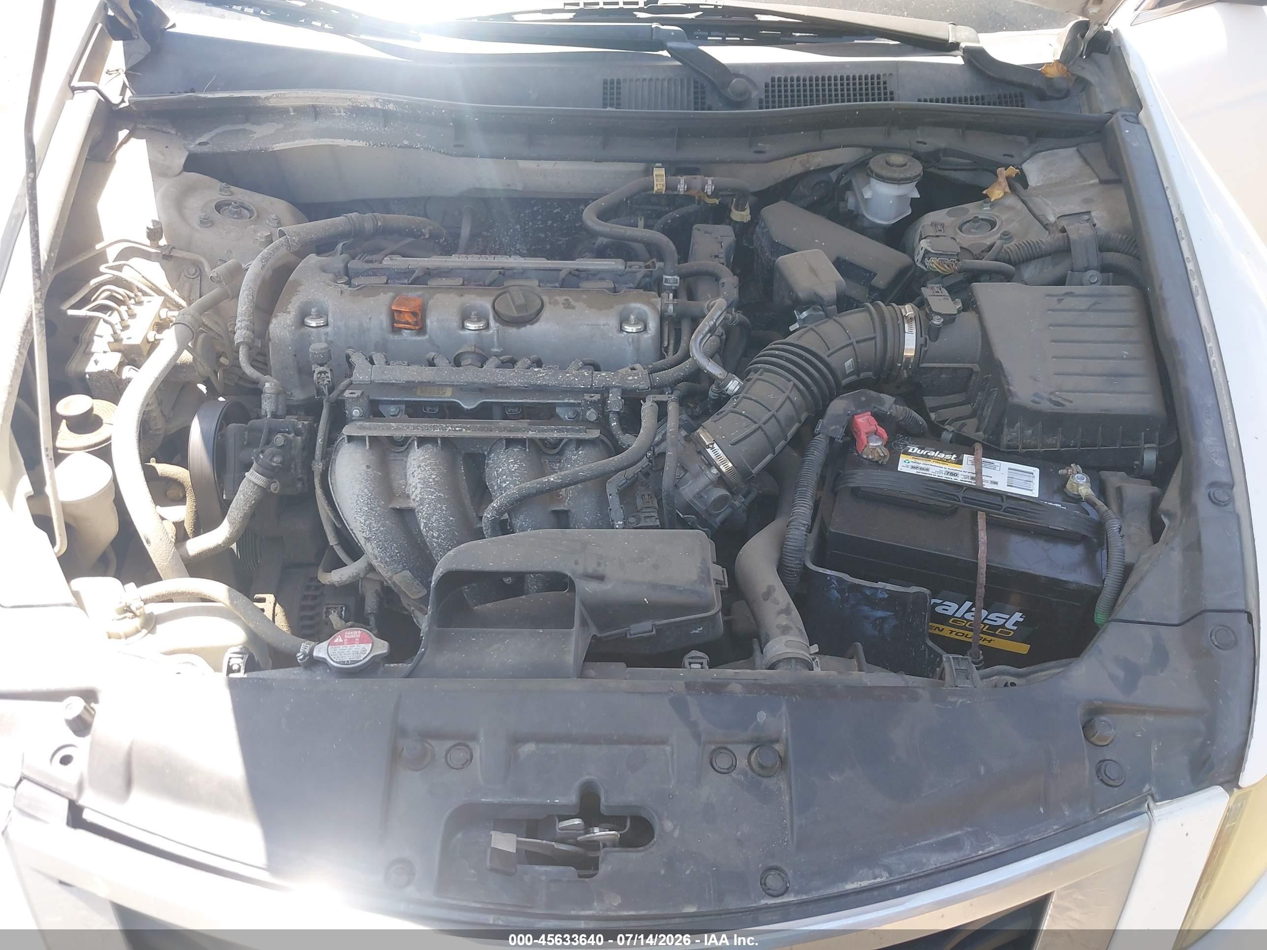 2009 Honda Accord 2.4 Lx Белый vin: 1HGCP26339A135634