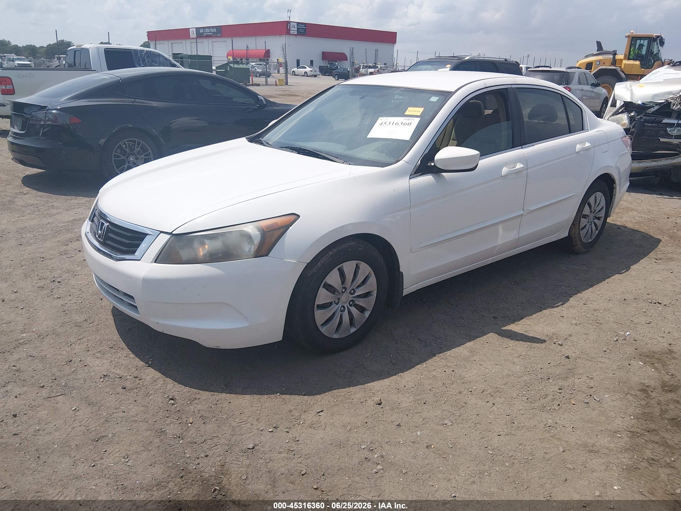 2009 Honda Accord 2.4 Lx White vin: 1HGCP26339A149419