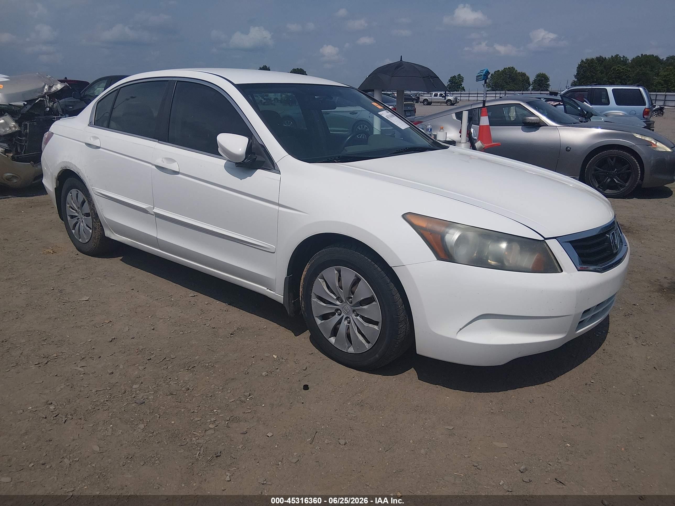 2009 Honda Accord 2.4 Lx Белый vin: 1HGCP26339A149419