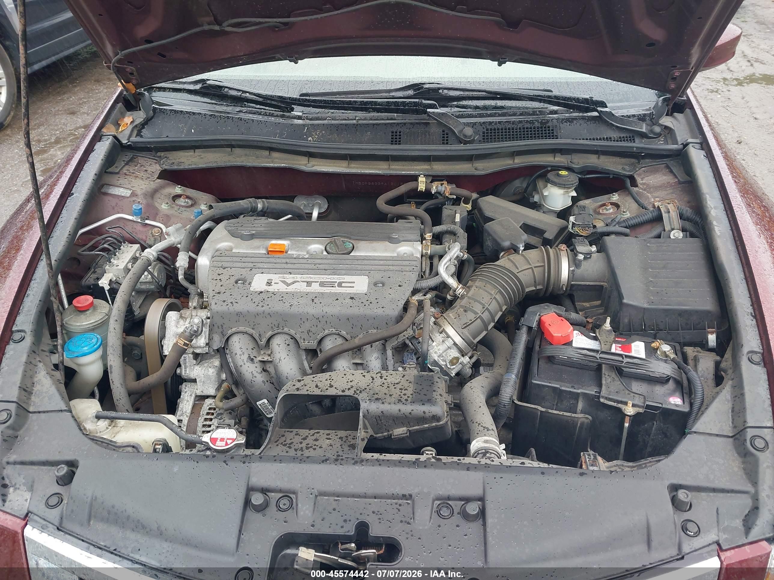 2009 Honda Accord 2.4 Lx Maroon vin: 1HGCP26339A160159