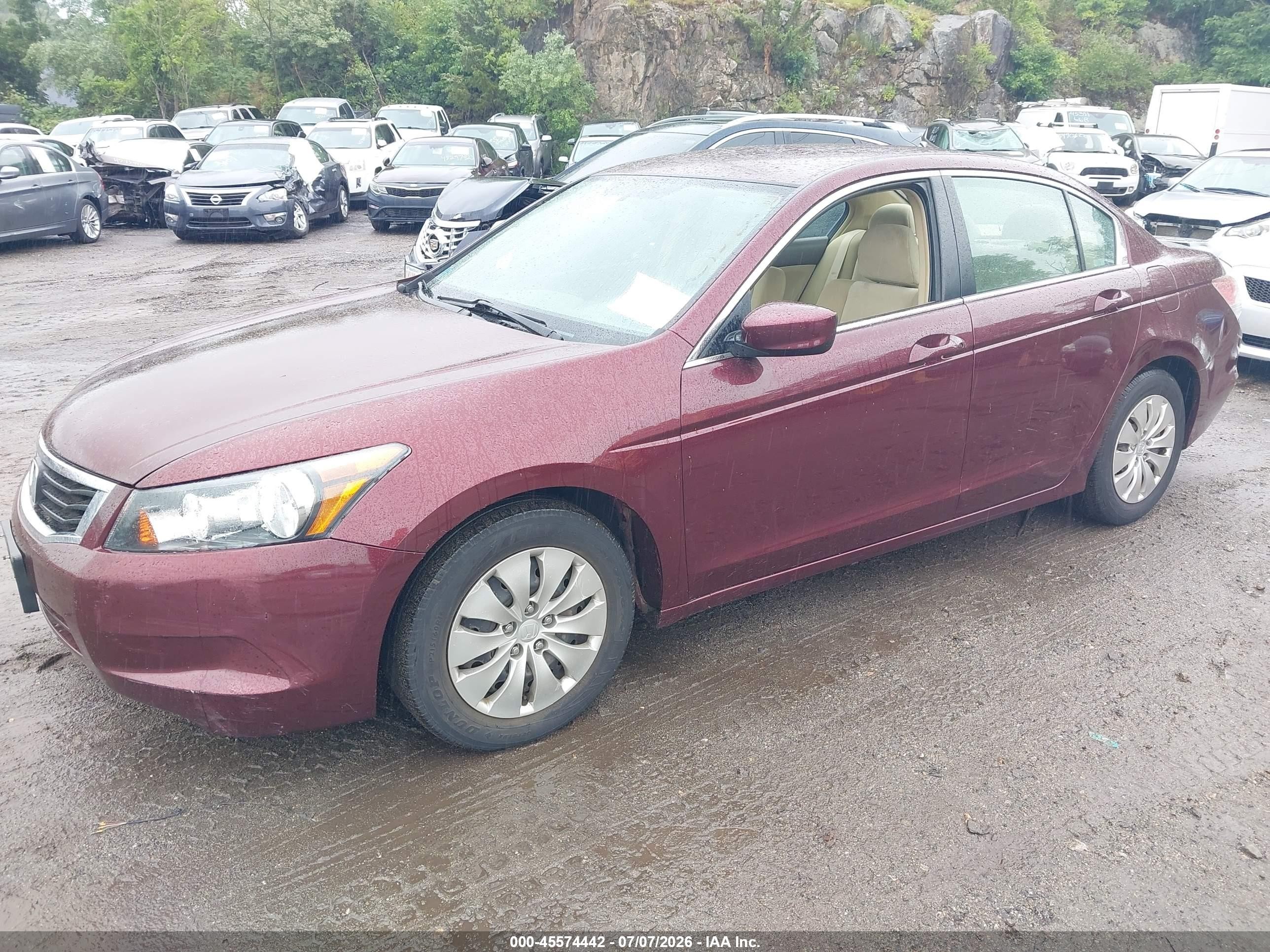 2009 Honda Accord 2.4 Lx Maroon vin: 1HGCP26339A160159