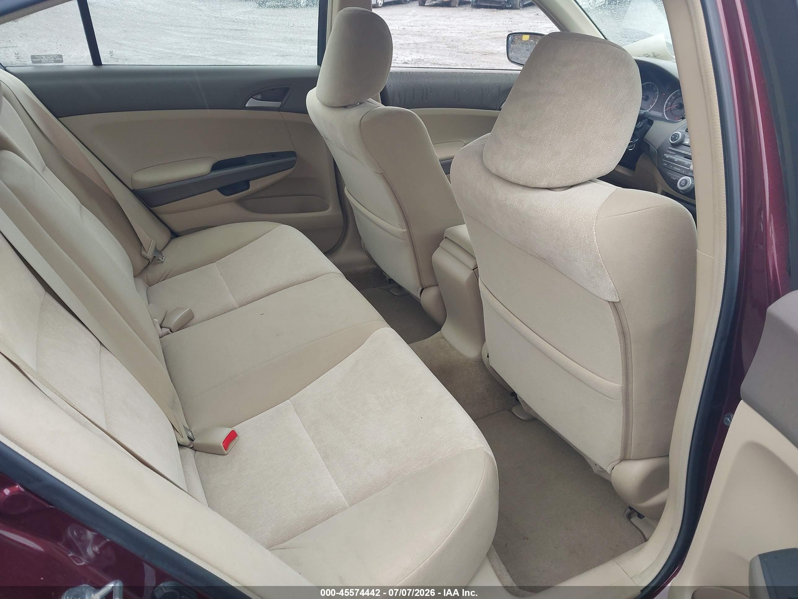2009 Honda Accord 2.4 Lx Maroon vin: 1HGCP26339A160159