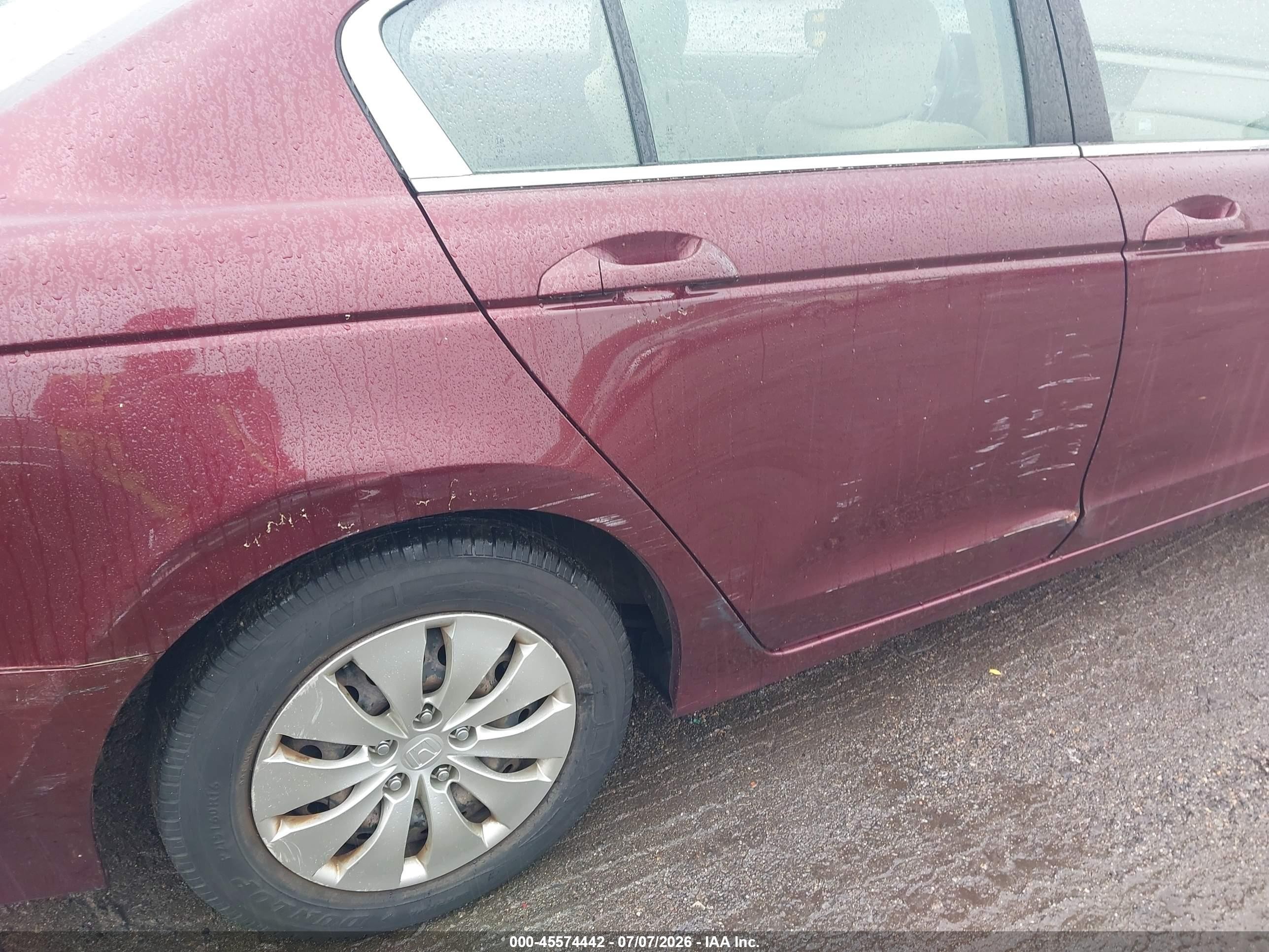 2009 Honda Accord 2.4 Lx Maroon vin: 1HGCP26339A160159