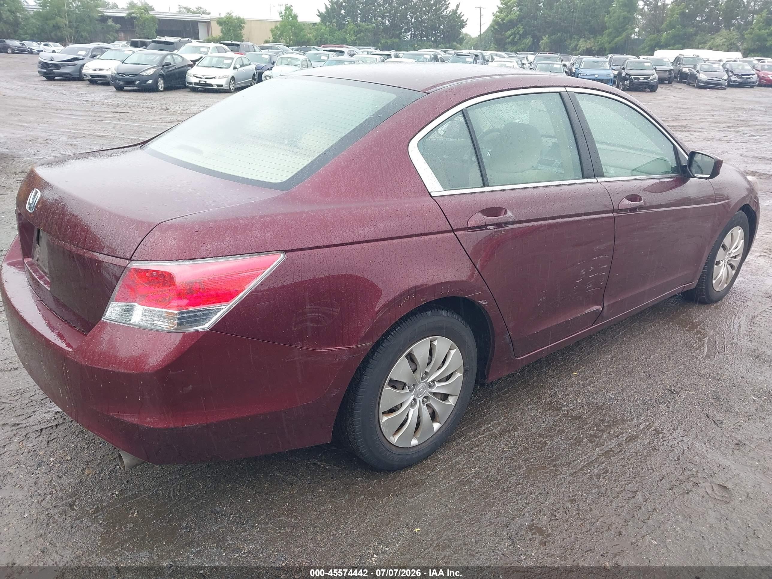 2009 Honda Accord 2.4 Lx Maroon vin: 1HGCP26339A160159