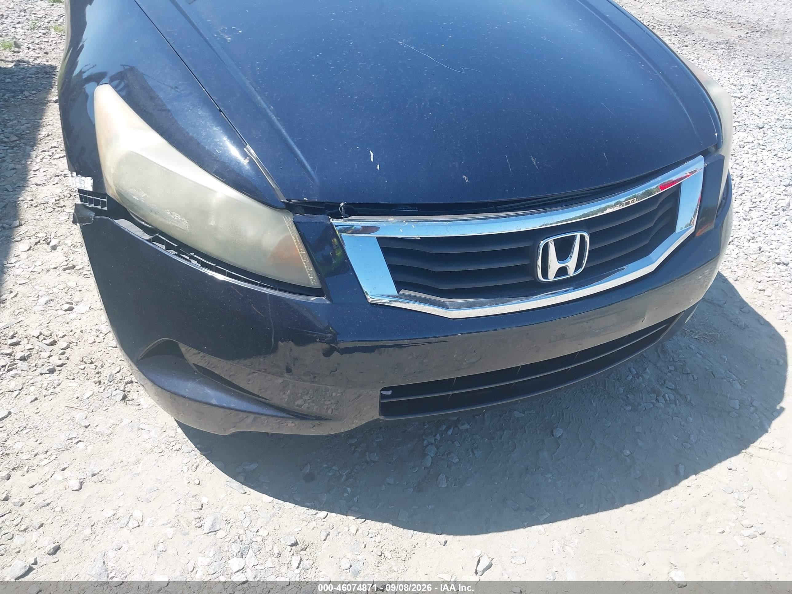 2009 Honda Accord 2.4 Lx Black vin: 1HGCP26339A186034