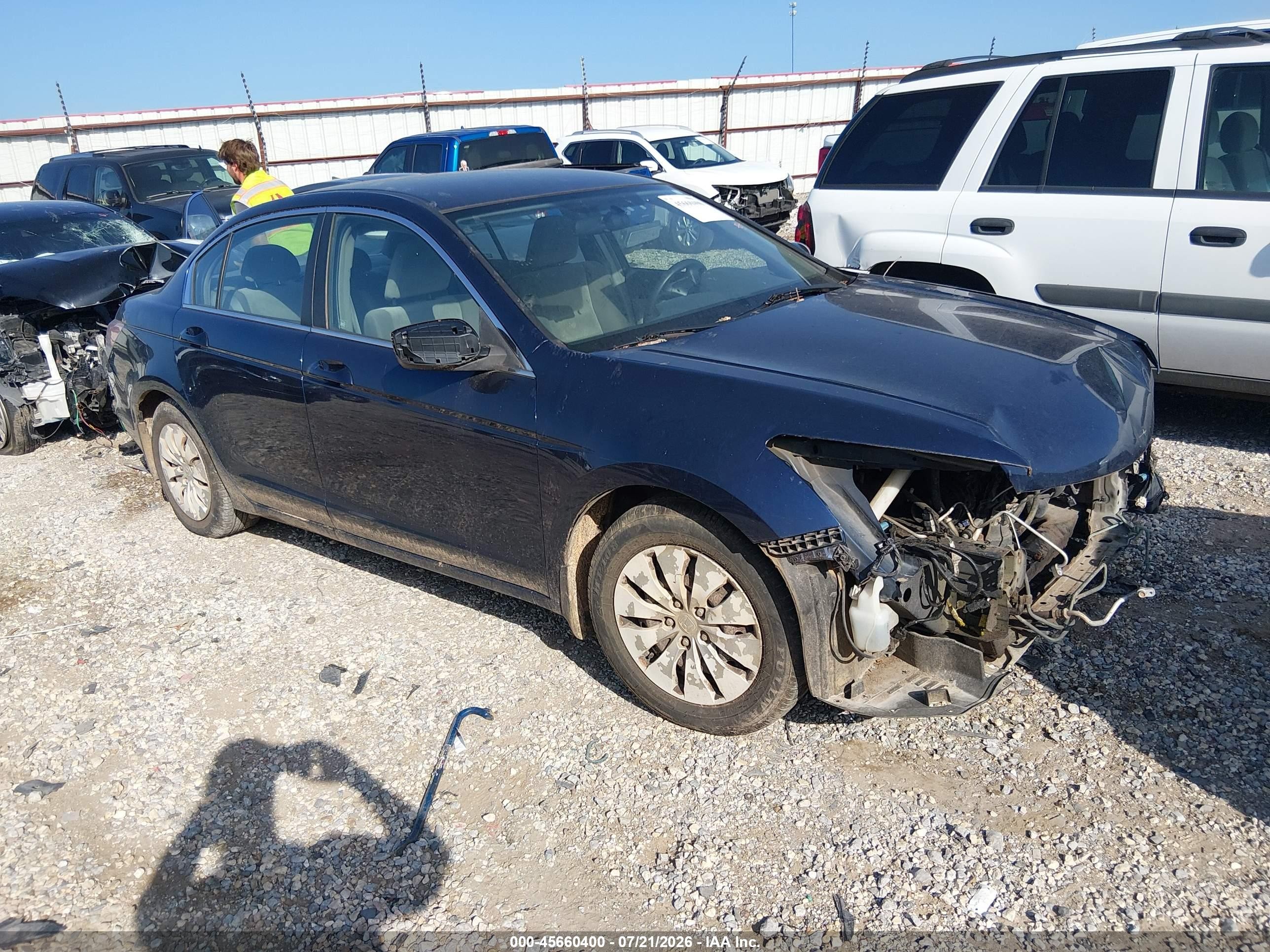 2009 Honda Accord 2.4 Lx Blue vin: 1HGCP26339A186549