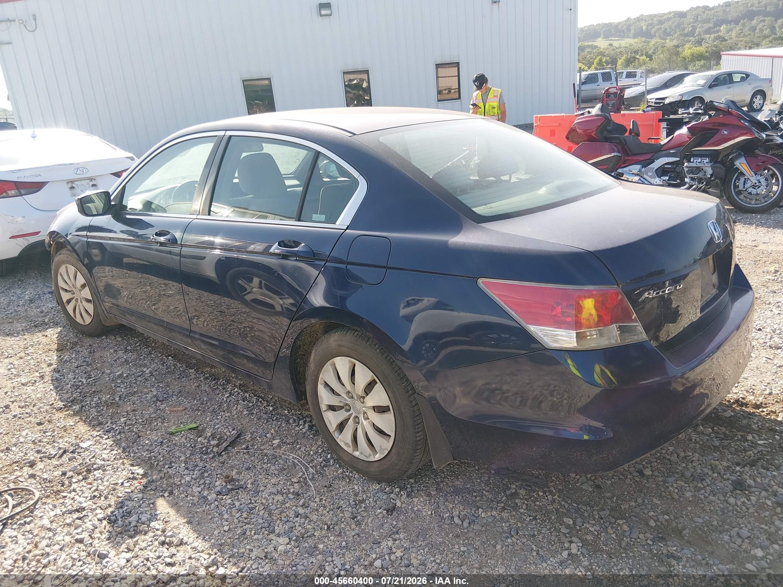2009 Honda Accord 2.4 Lx Blue vin: 1HGCP26339A186549