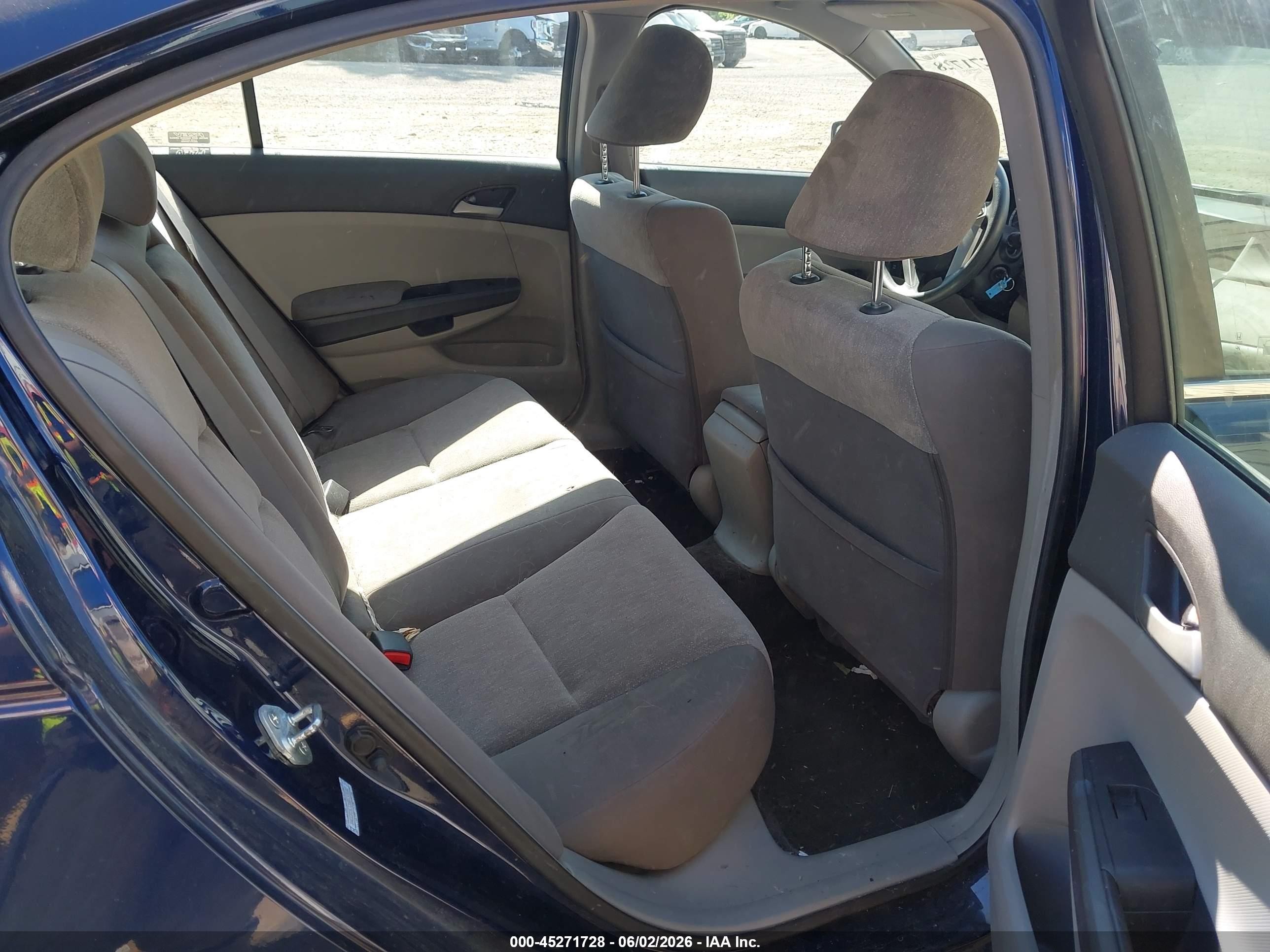 2009 Honda Accord 2.4 Lx Blue vin: 1HGCP26339A197602