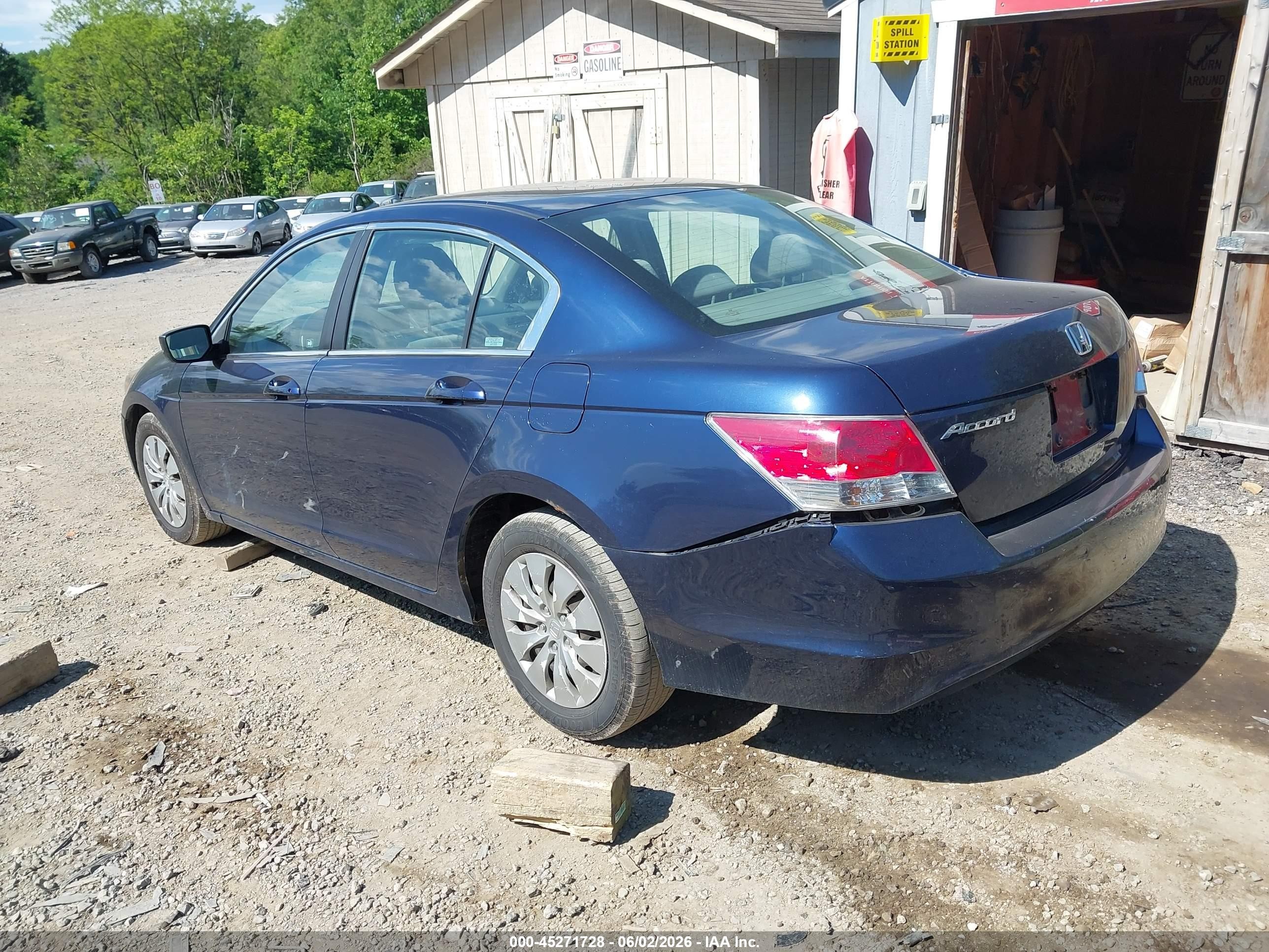 2009 Honda Accord 2.4 Lx Blue vin: 1HGCP26339A197602