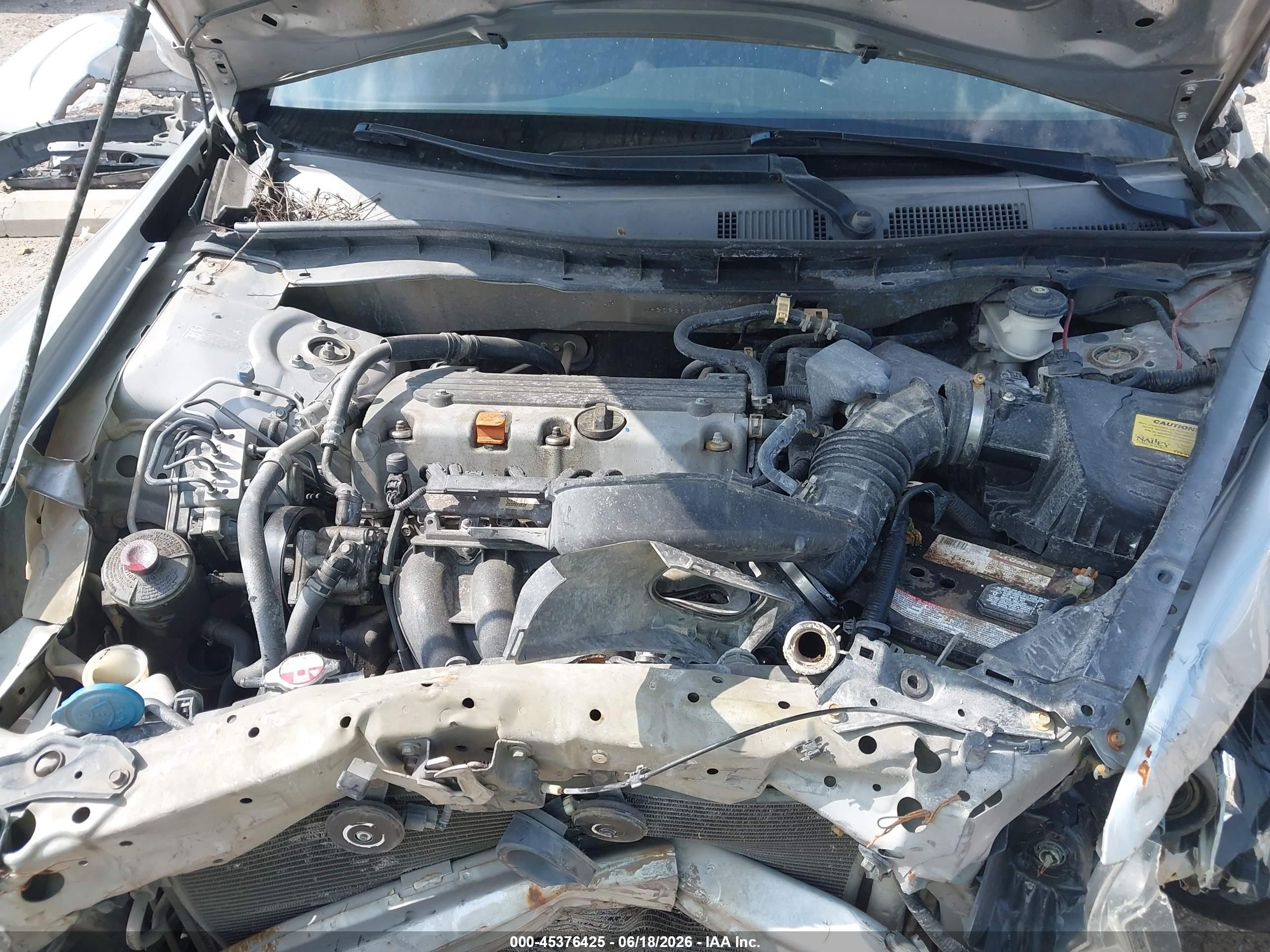 2008 Honda Accord 2.4 Lx Silver vin: 1HGCP26348A091139