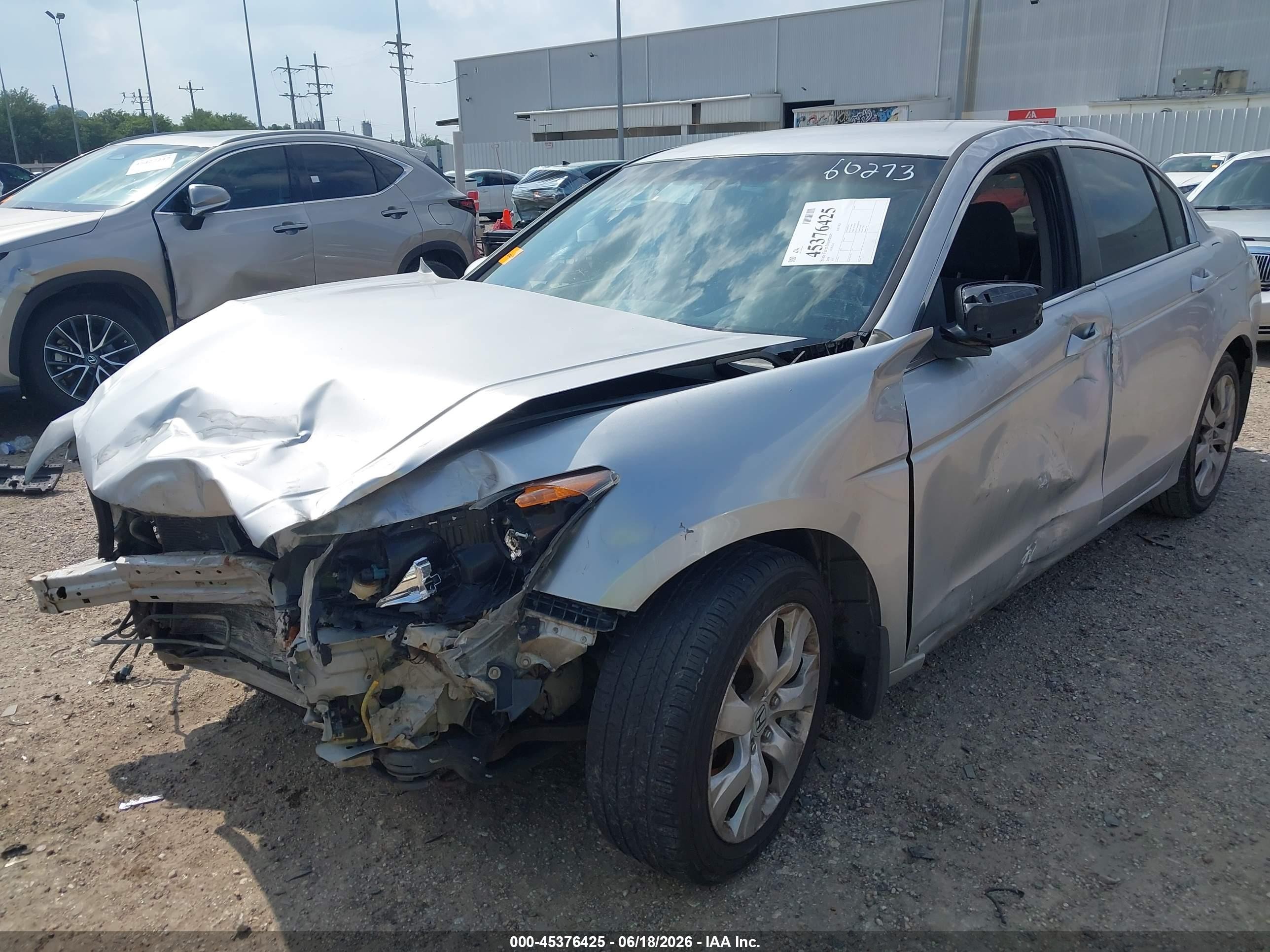 2008 Honda Accord 2.4 Lx Silver vin: 1HGCP26348A091139