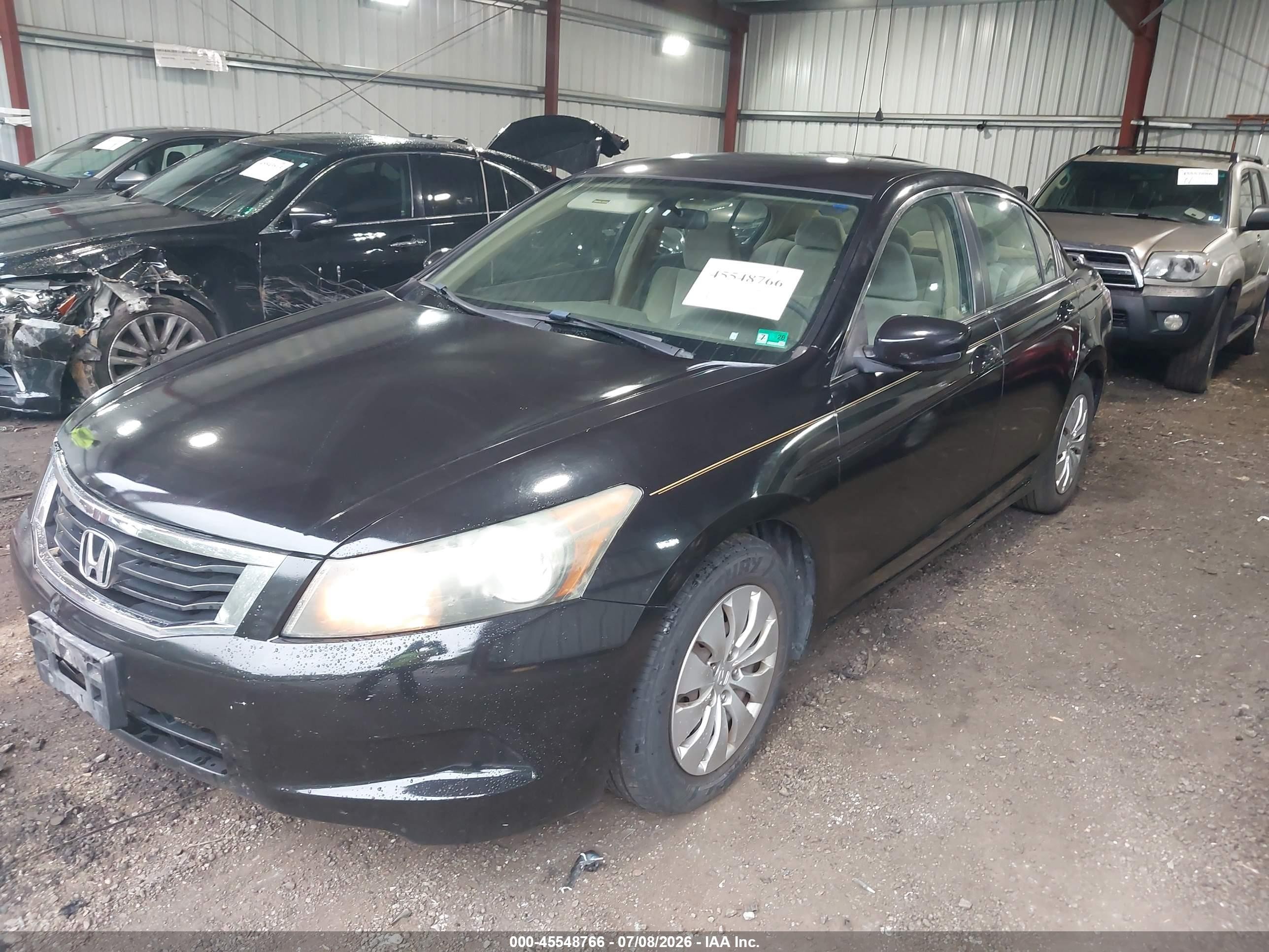 2008 Honda Accord 2.4 Lx Black vin: 1HGCP26348A098625
