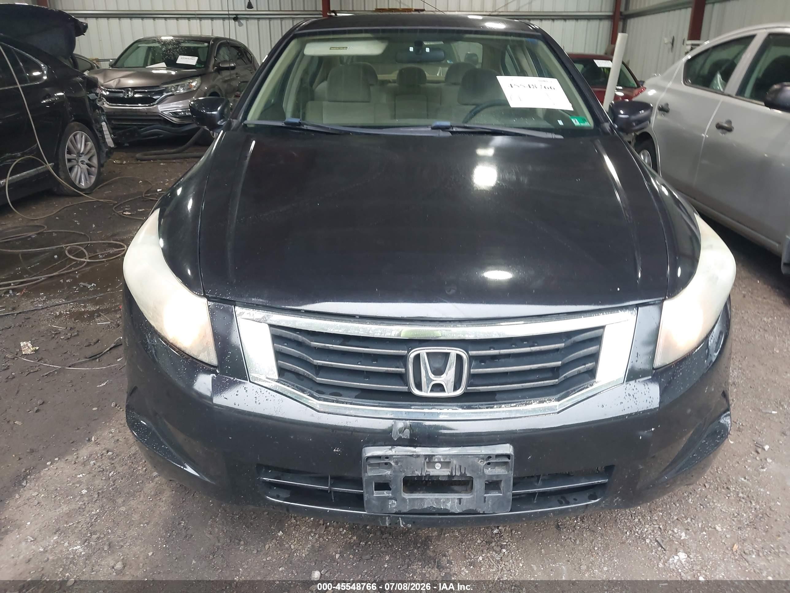 2008 Honda Accord 2.4 Lx Black vin: 1HGCP26348A098625