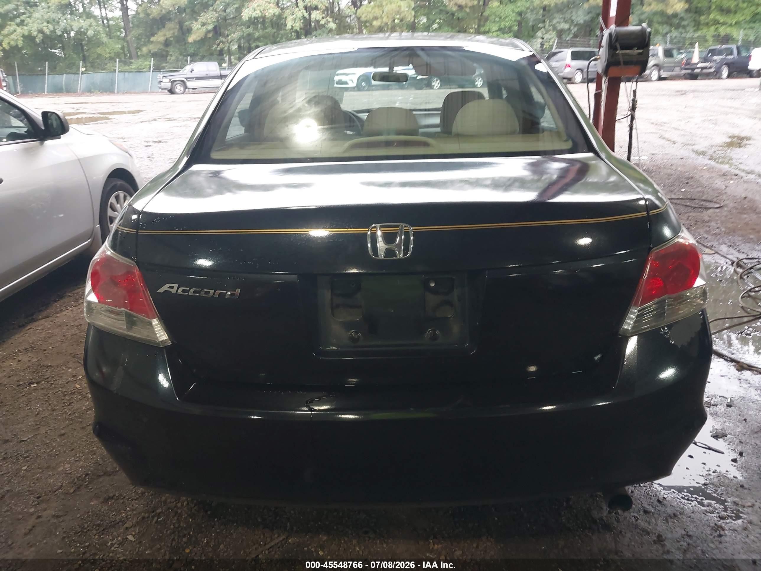 2008 Honda Accord 2.4 Lx Black vin: 1HGCP26348A098625