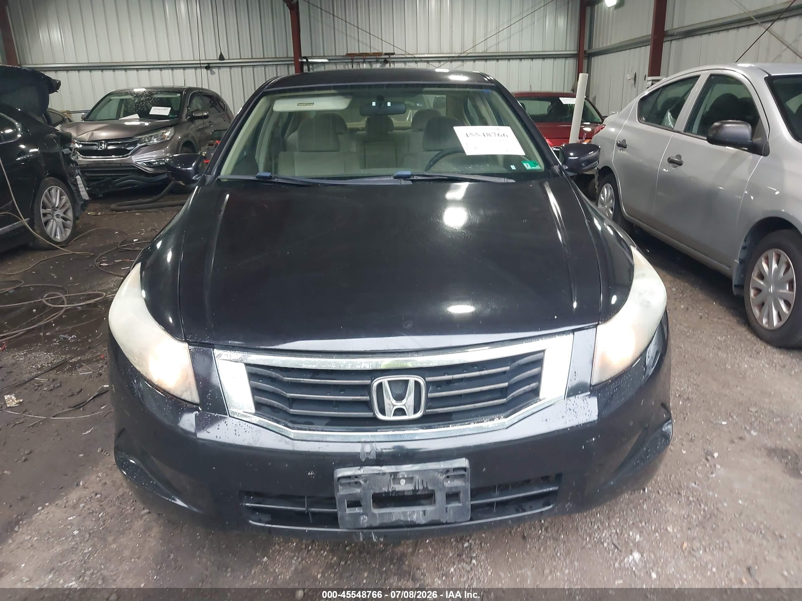 2008 Honda Accord 2.4 Lx Black vin: 1HGCP26348A098625