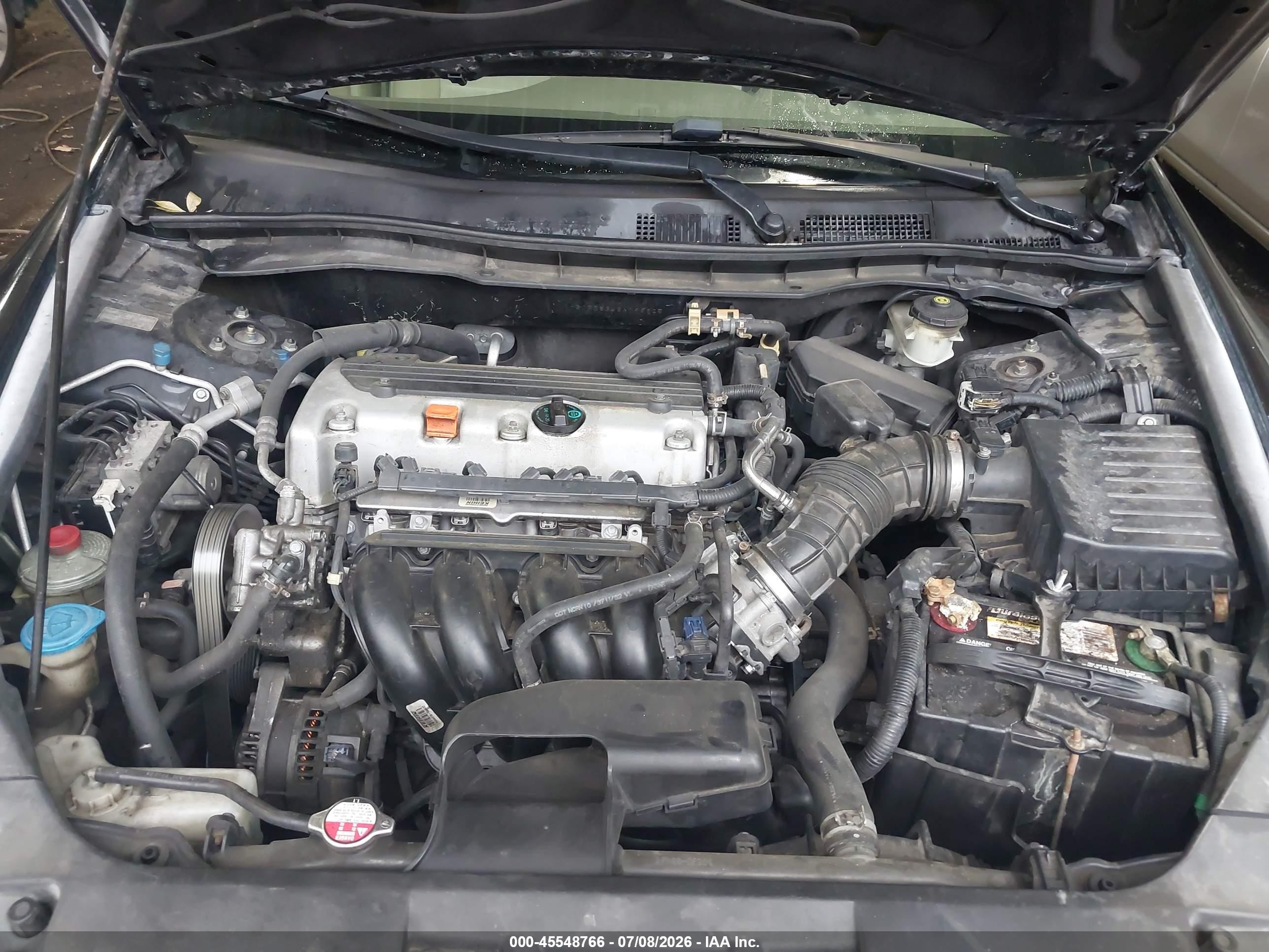 2008 Honda Accord 2.4 Lx Black vin: 1HGCP26348A098625