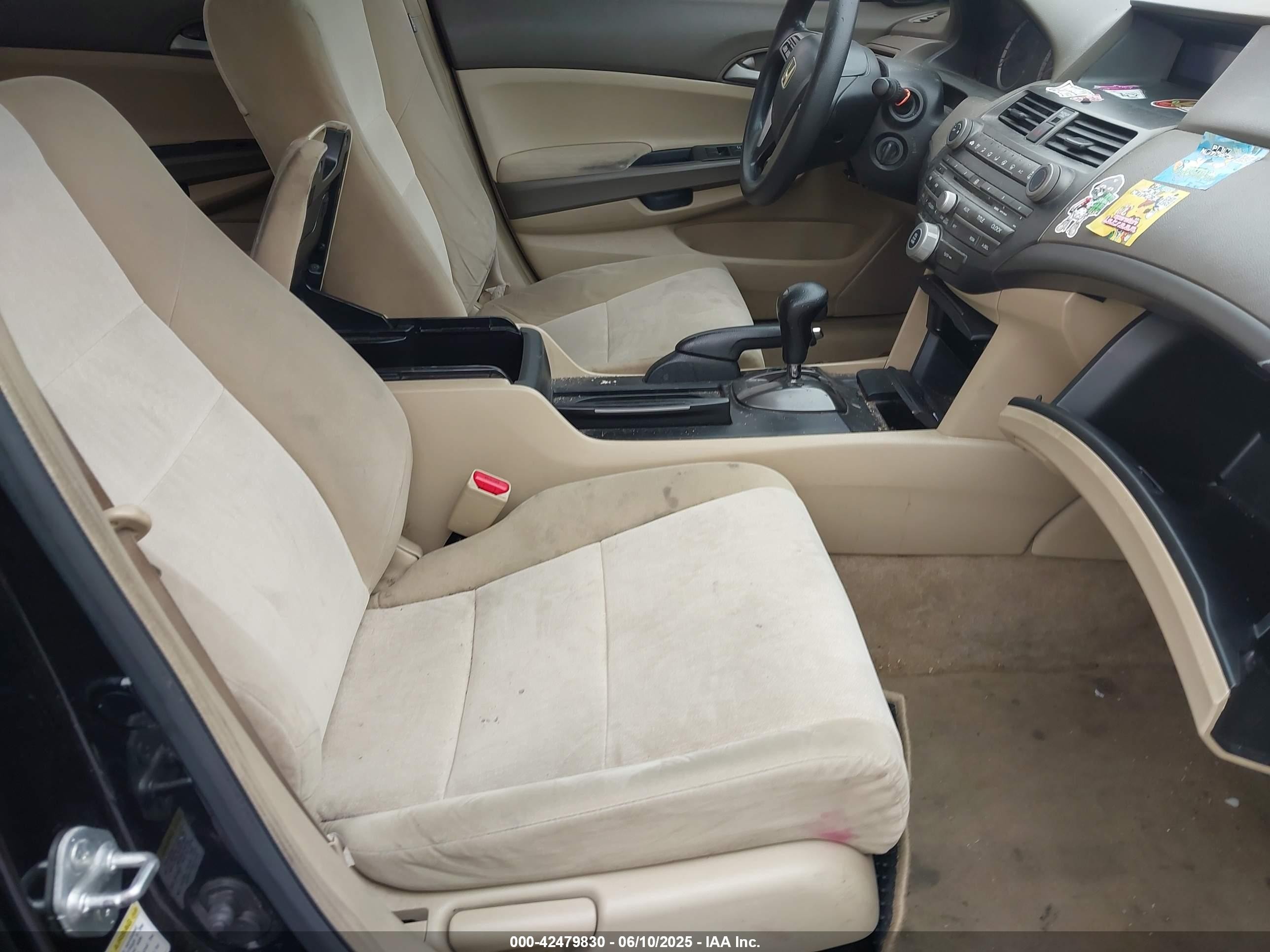 2008 Honda Accord 2.4 Lx Black vin: 1HGCP26348A127430