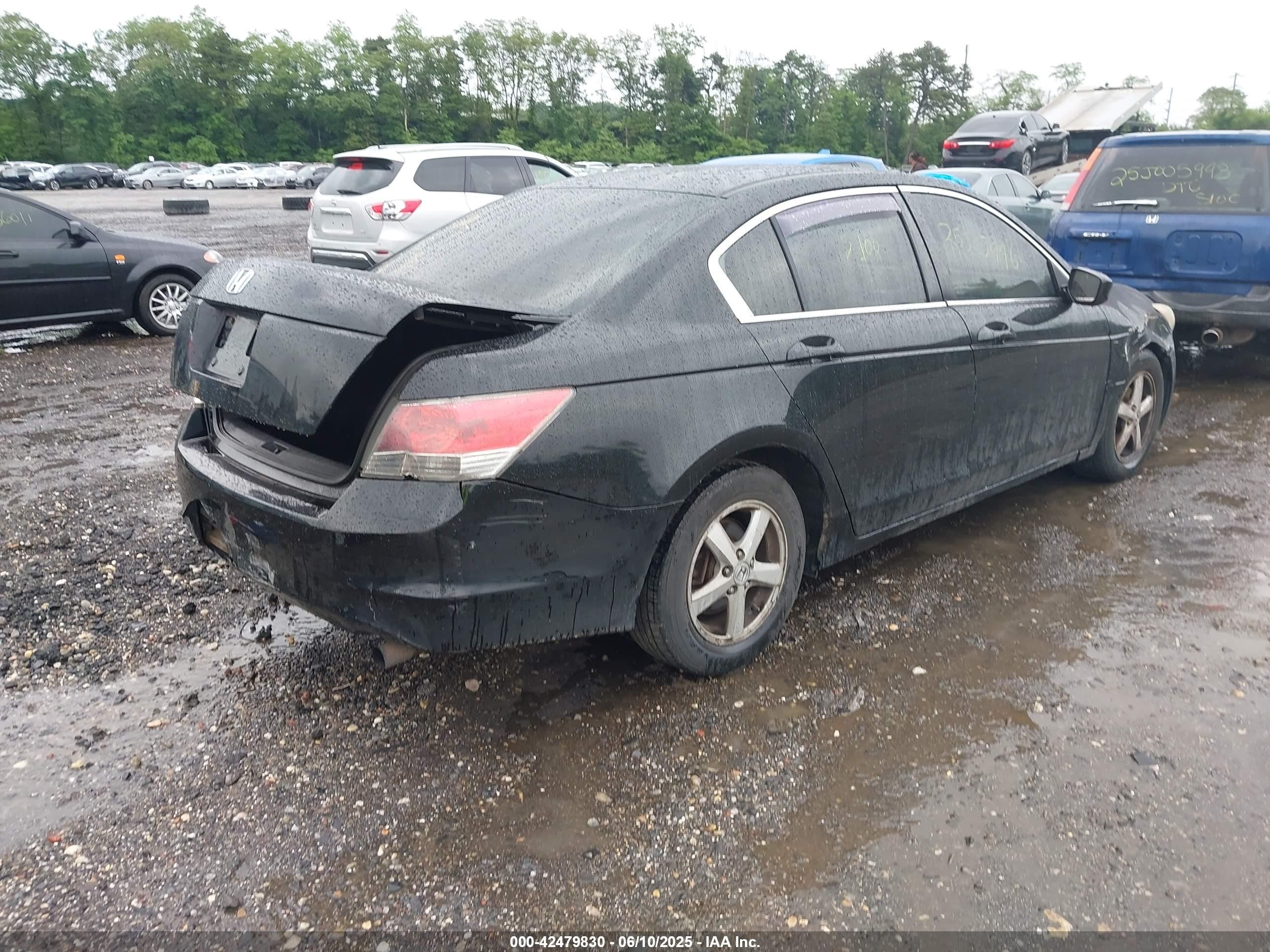 2008 Honda Accord 2.4 Lx Black vin: 1HGCP26348A127430