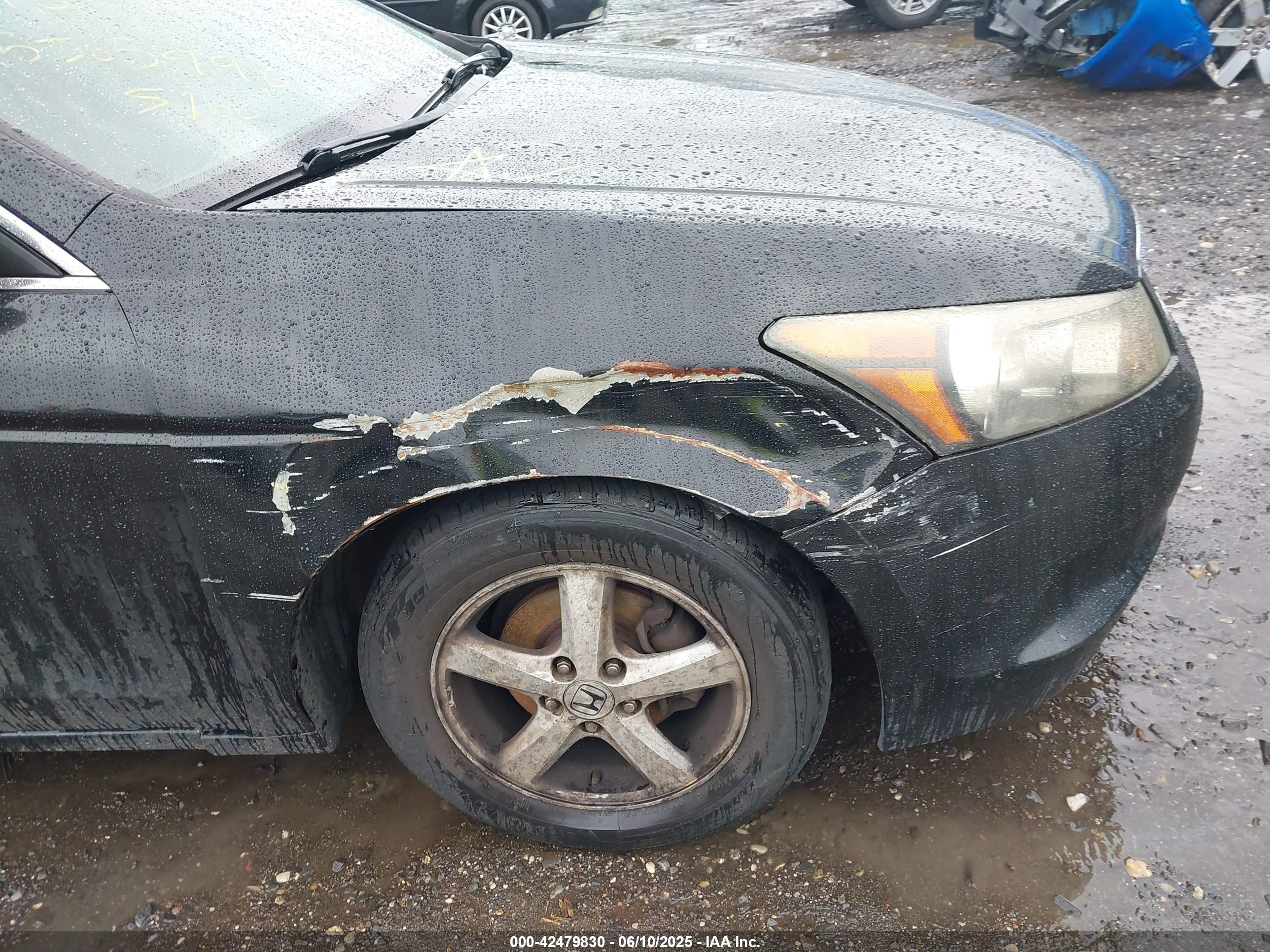 2008 Honda Accord 2.4 Lx Black vin: 1HGCP26348A127430