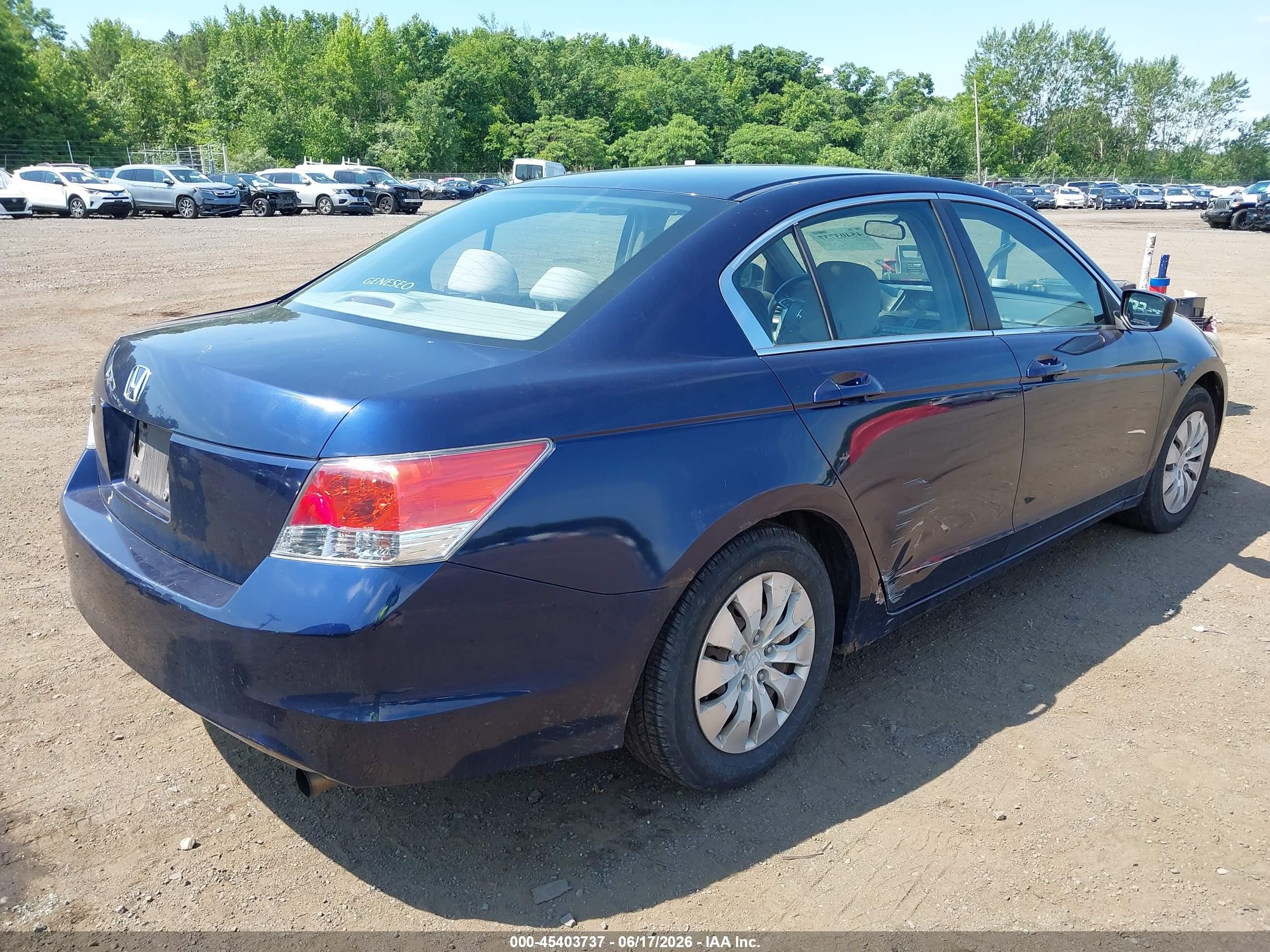 2009 Honda Accord 2.4 Lx Синий vin: 1HGCP26349A065870