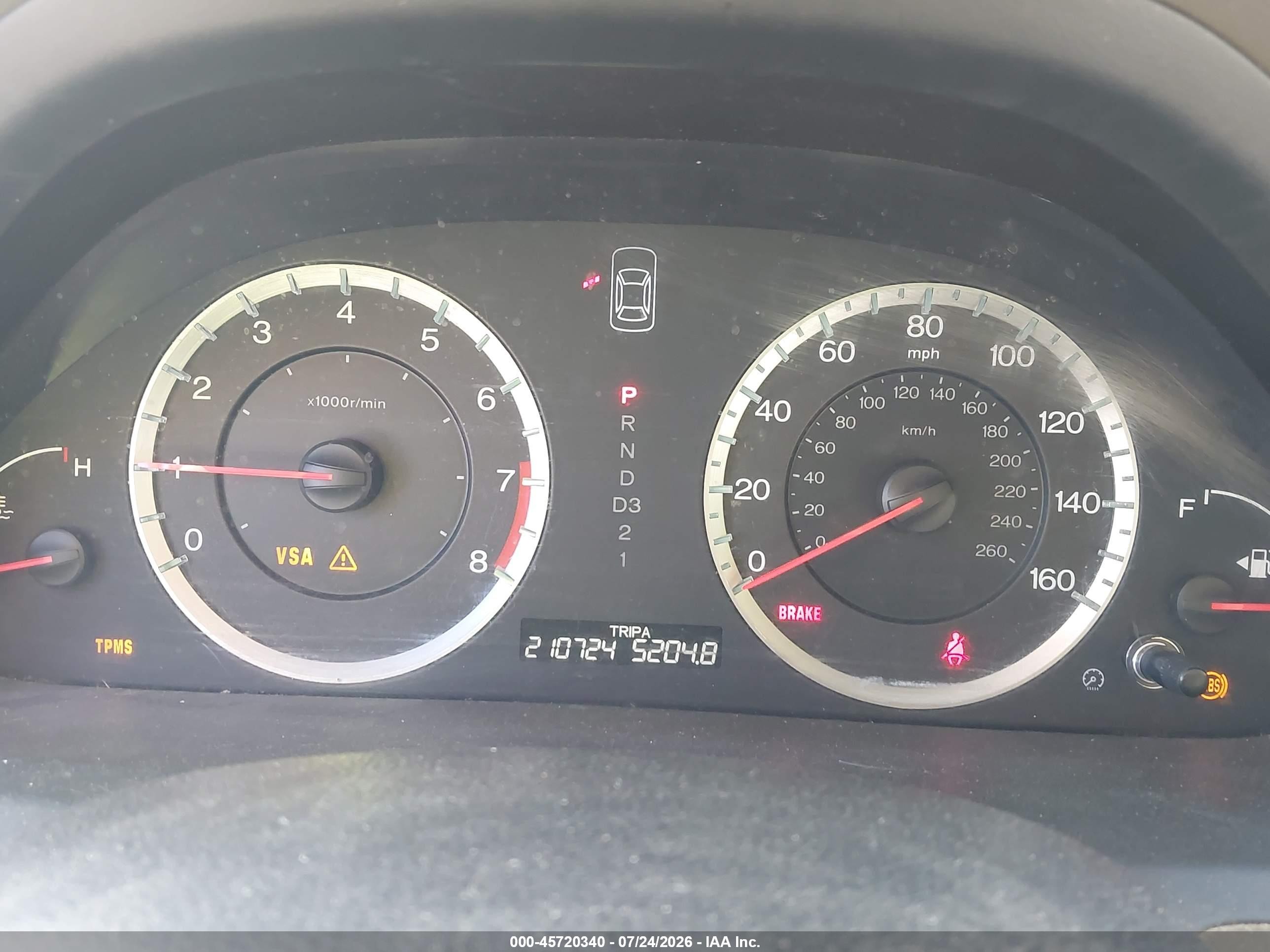 2009 Honda Accord 2.4 Lx Burgundy vin: 1HGCP26349A102867