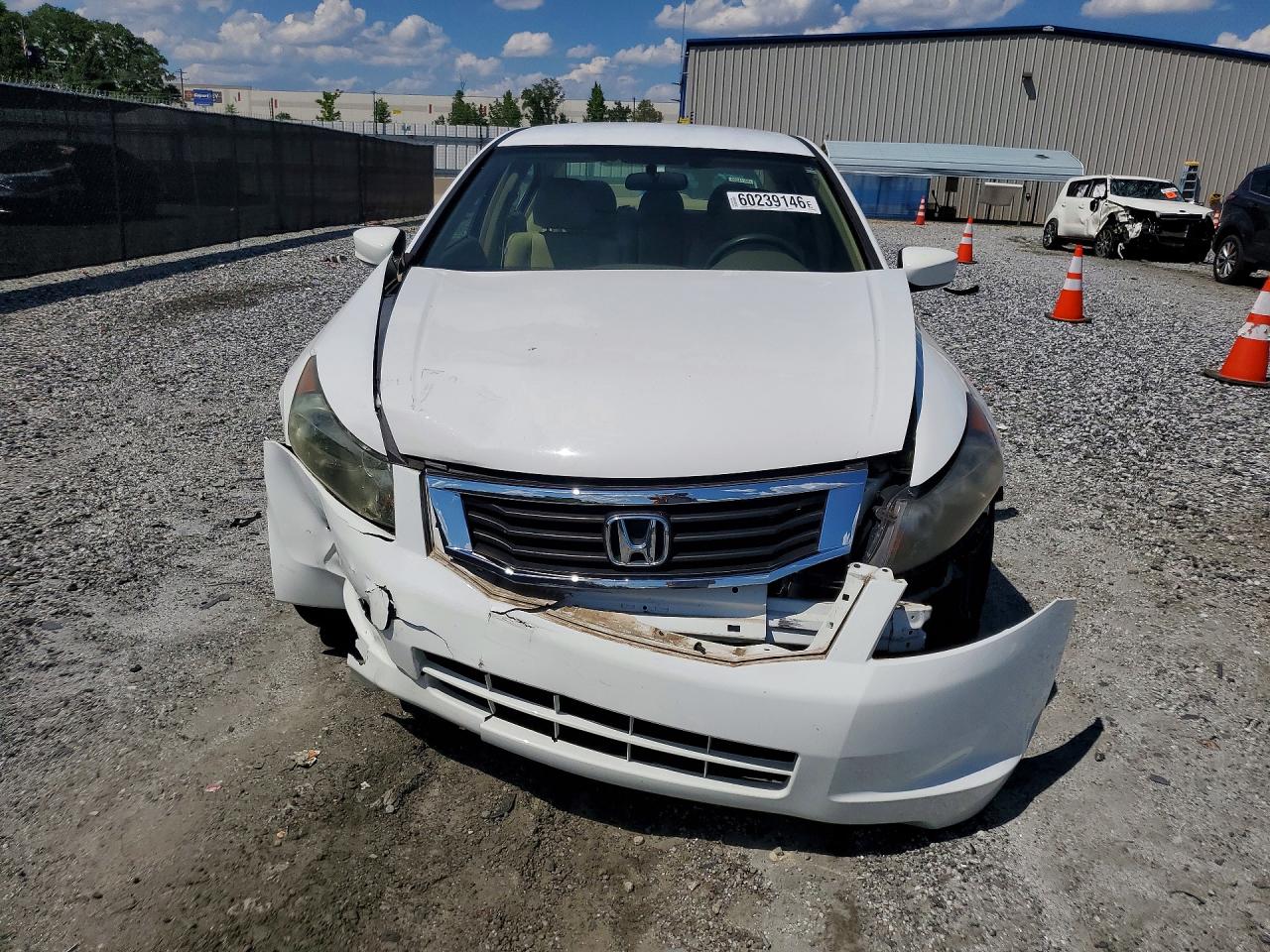 2009 Honda Accord Lx White vin: 1HGCP26349A125047